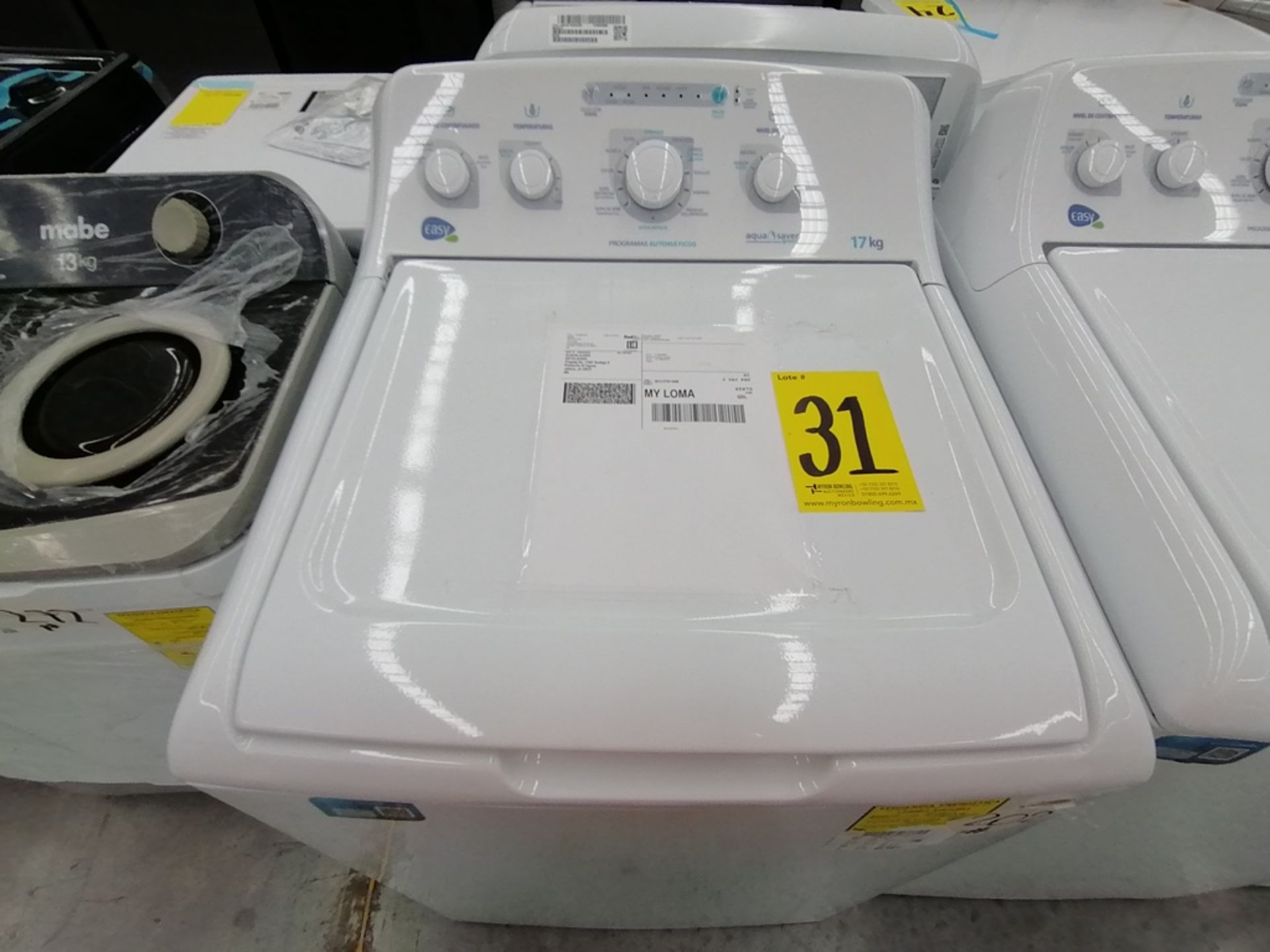 Lote de 3 lavadoras contiene: 1 Lavadora de 17KG, Marca Easy, Modelo LEA77114CBAB03, Serie 2105S522 - Image 12 of 30