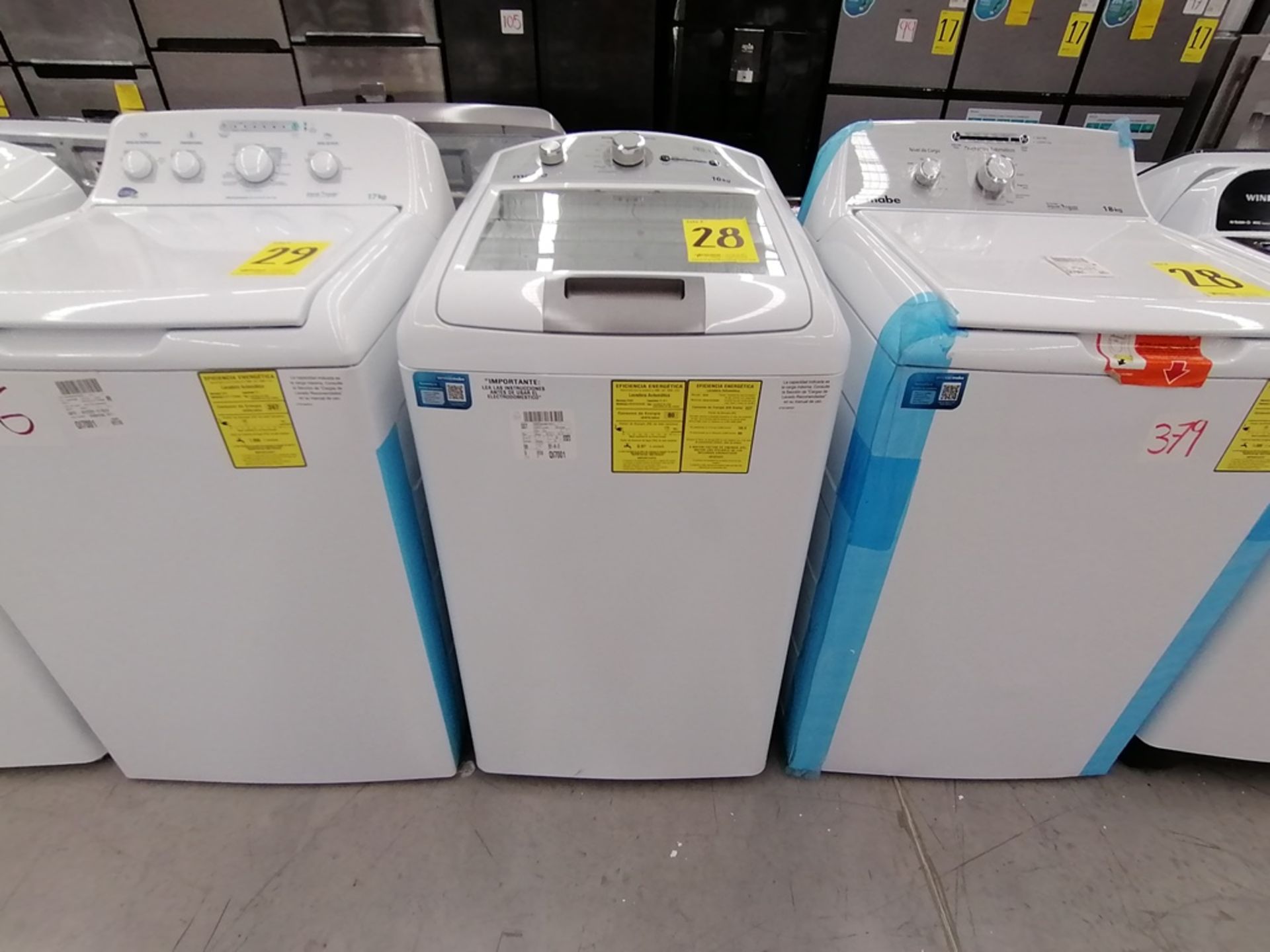 Lote de 3 lavadoras contiene: 1 Lavadora de 16KG, Marca Mabe, Modelo LMA46102VBAB02, Serie 2108S802 - Image 25 of 29