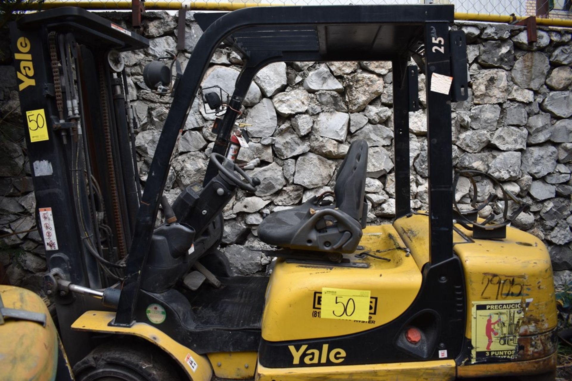 Yale Forklift, model GTP25MX, S/N D871R02905P, year 2016, 5000 lb capacity - Image 7 of 47