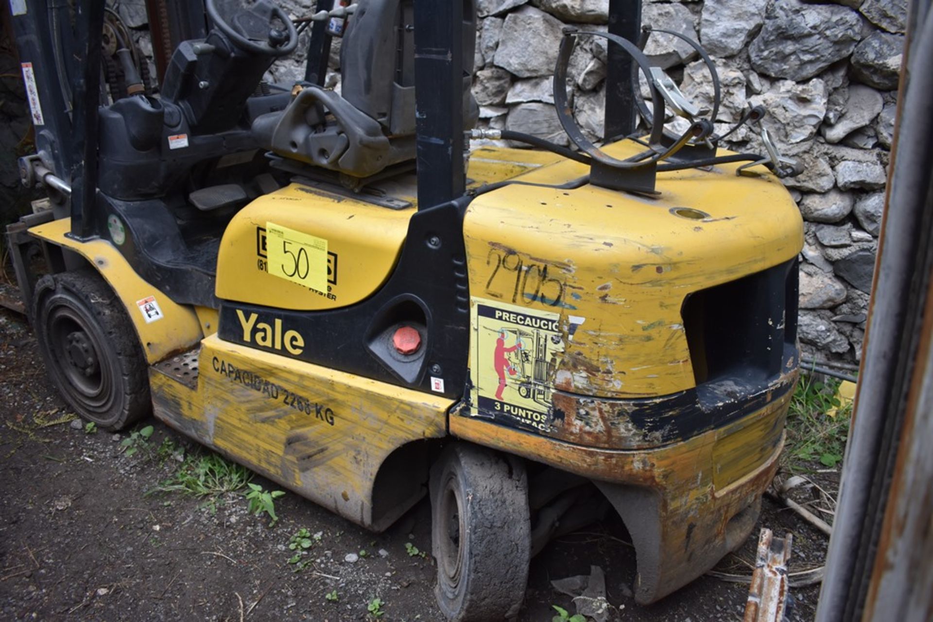 Yale Forklift, model GTP25MX, S/N D871R02905P, year 2016, 5000 lb capacity - Image 11 of 47