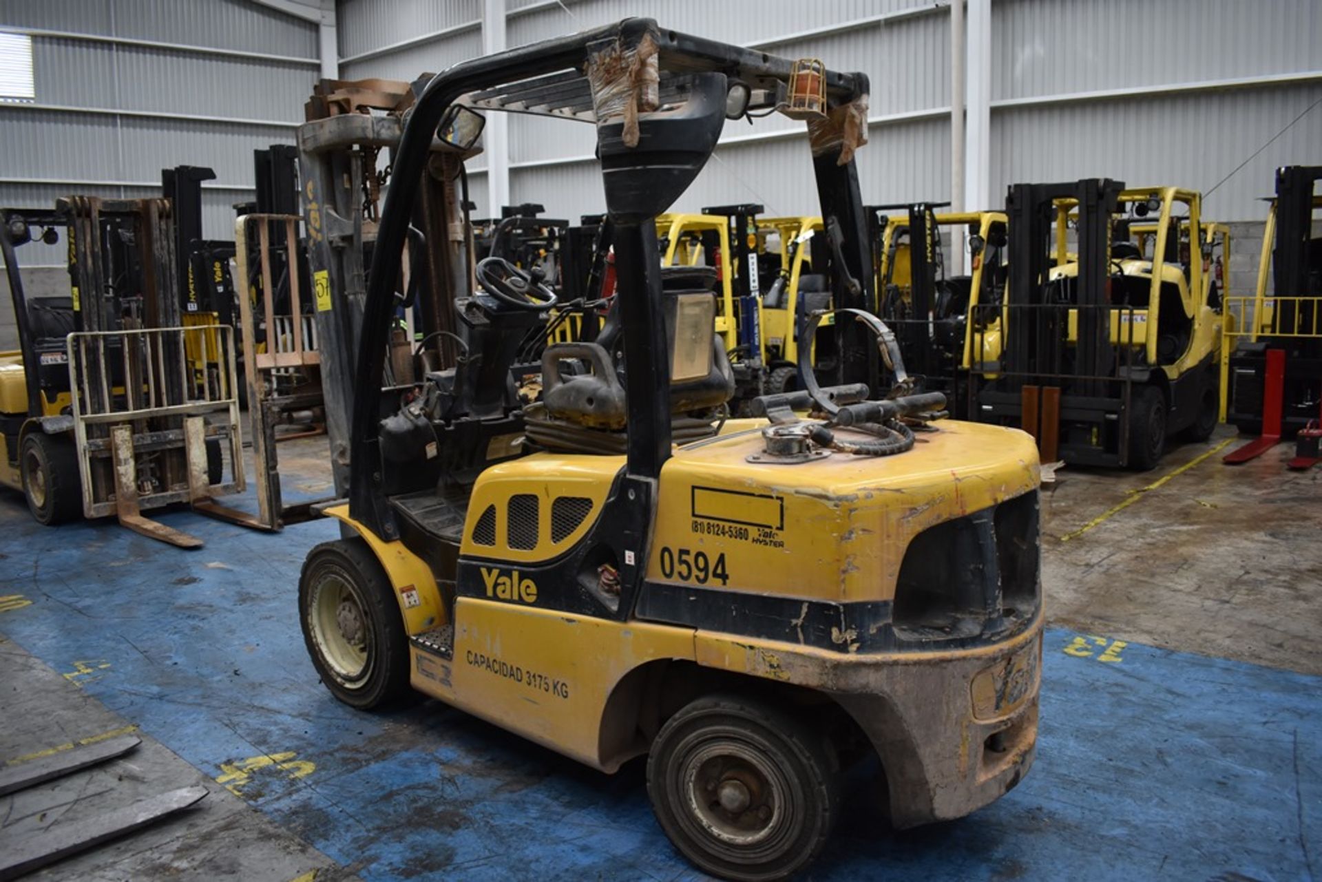 Yale Forklift, model GTP070VXNEAE087, S/N D875V10594S, capacity 6800 lb - Image 17 of 43