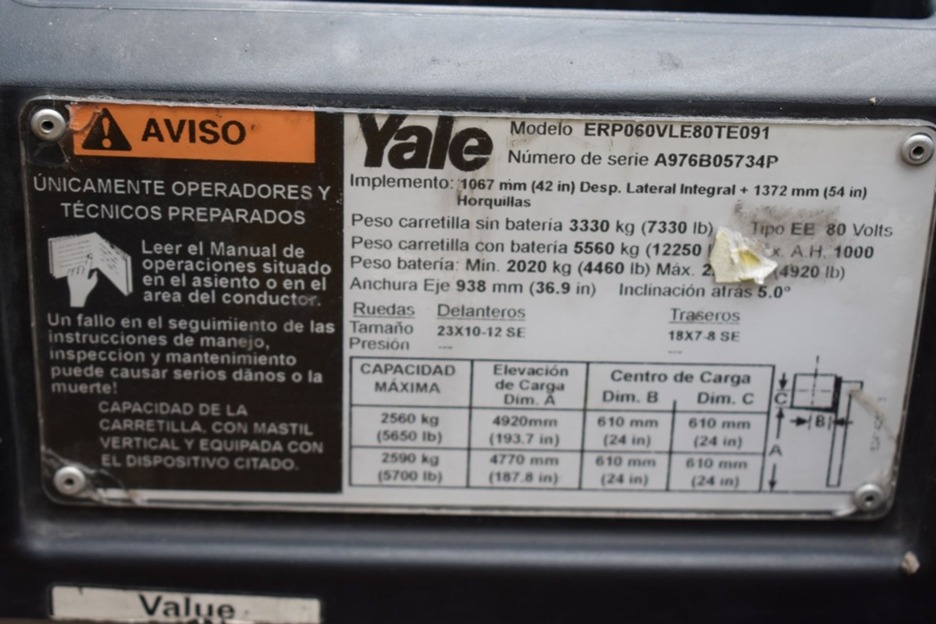 (2) 2016 Yale Forklift, 5700 lb capacity - Image 71 of 73