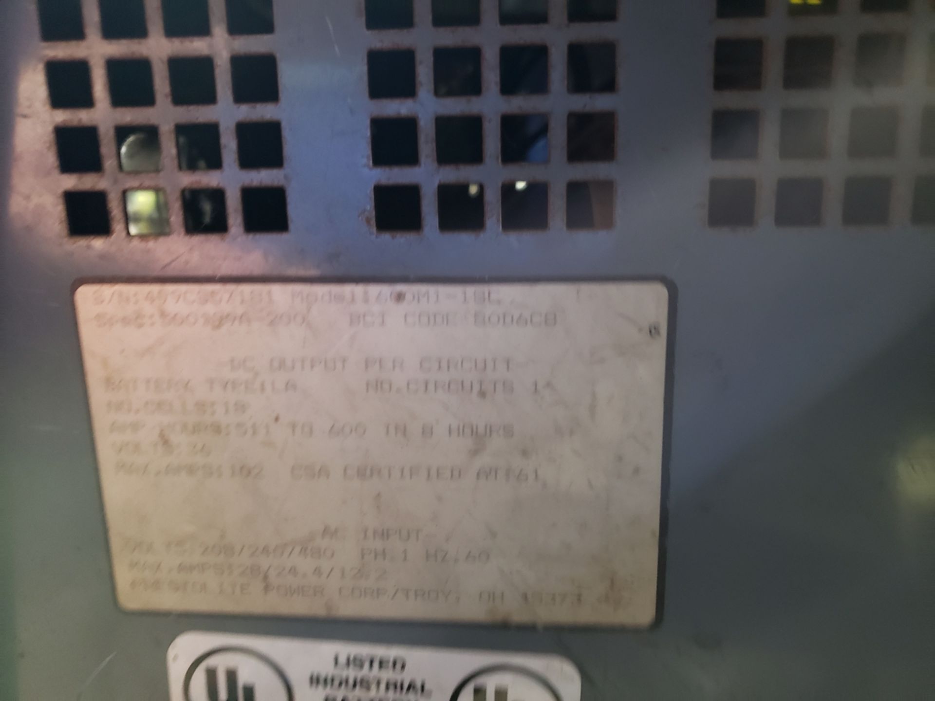 Prestolite Battery Charger, 36 Volt, M# 600M1-18C | Rig Fee: $100 - Image 2 of 2