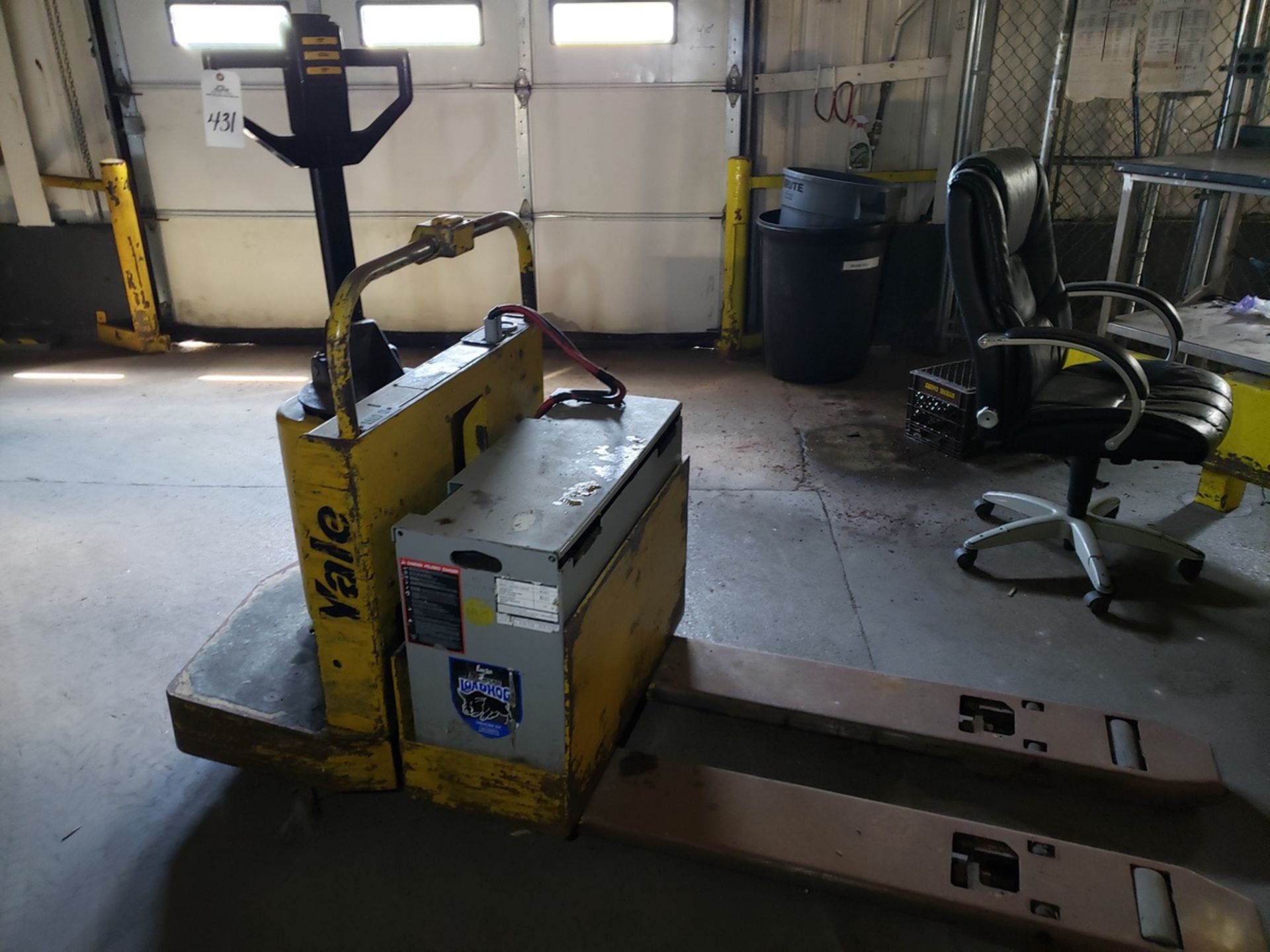 Yale Electric Pallet Jack, 24 Volt, 6000 lbs. Cap., M# MPE060LCN24T2748, S/N A80 | Rig Fee: $100