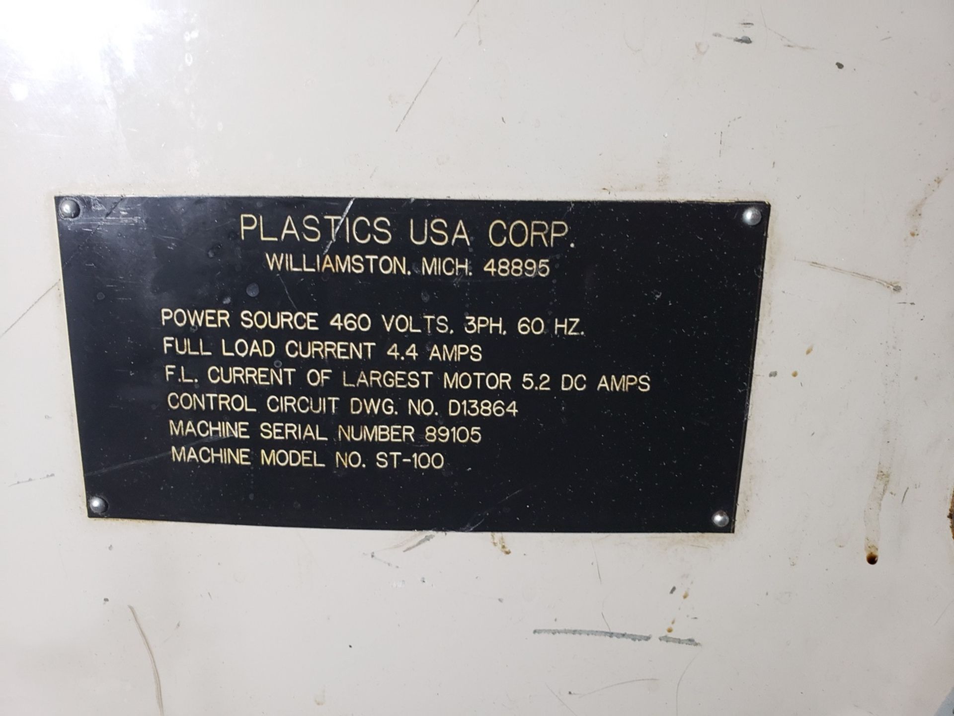 Plastics USA Bottle Trimmer, M# ST-100, S/N 89105 | Rig Fee: $3250 - Image 2 of 5
