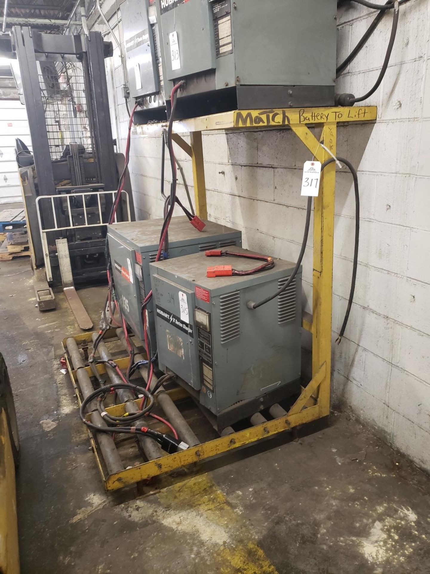Forklift Battery and Charger Stand | Rig Fee: $150