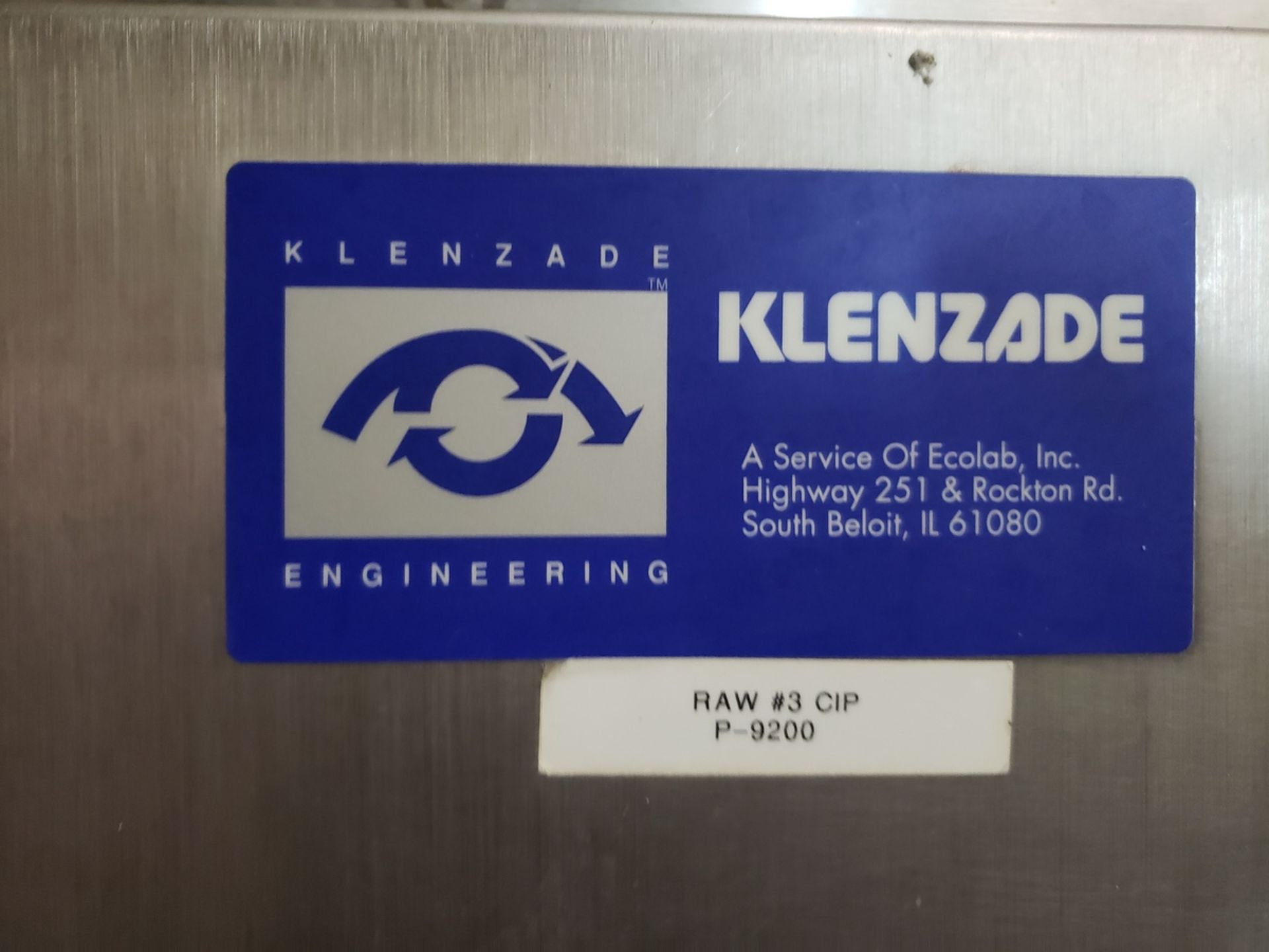 Klenzade CIP Skid, W/ Heat Exchanger, Ref. Raw #3 CIP | Rig Fee: $650 - Image 3 of 4