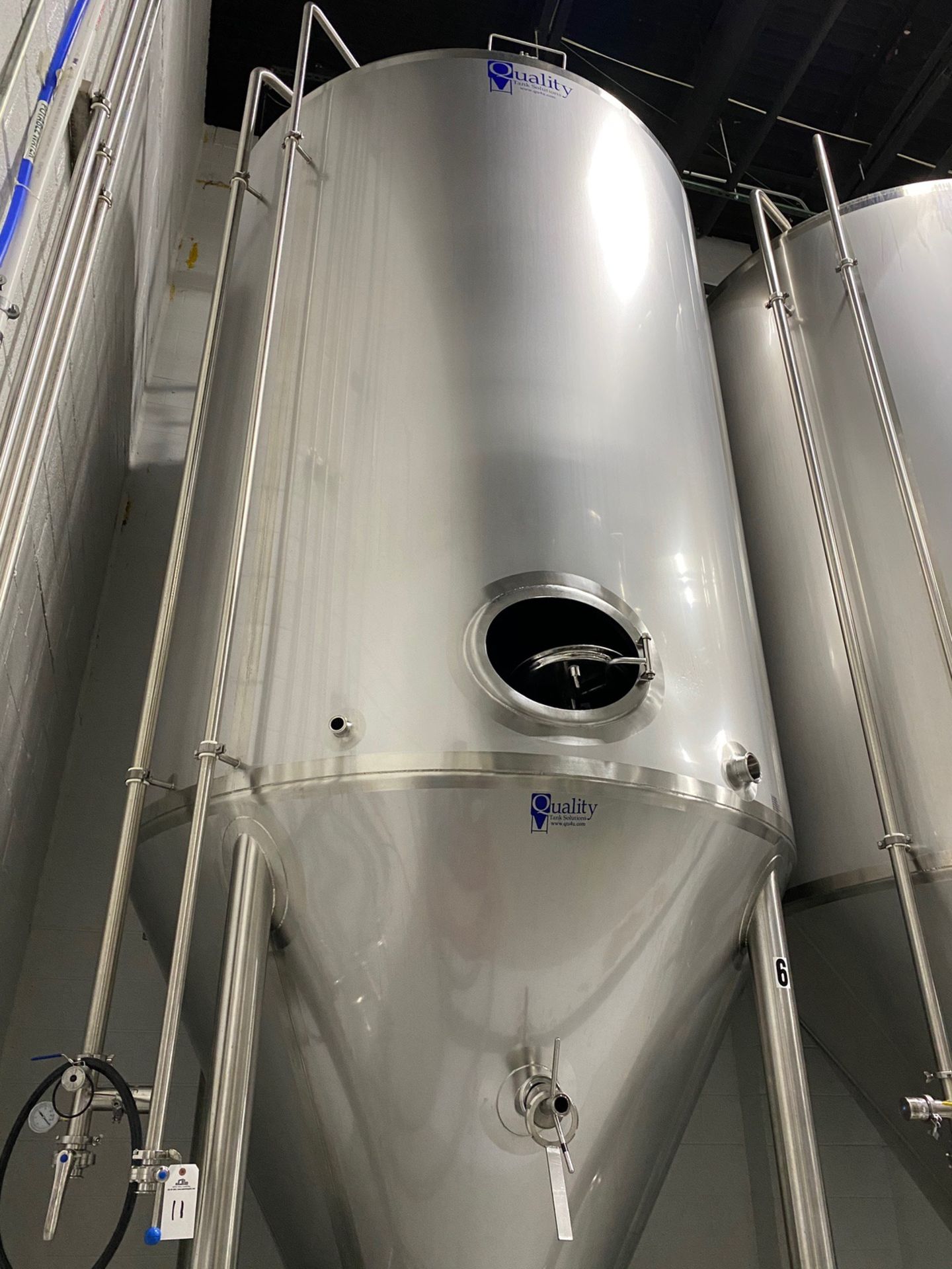 2015 Quality Tank 90 BBL Steep Cone Bottom Fermenter, Glyco - Subj to Bulks | Rig Fee: $2500 Cradled - Image 8 of 10