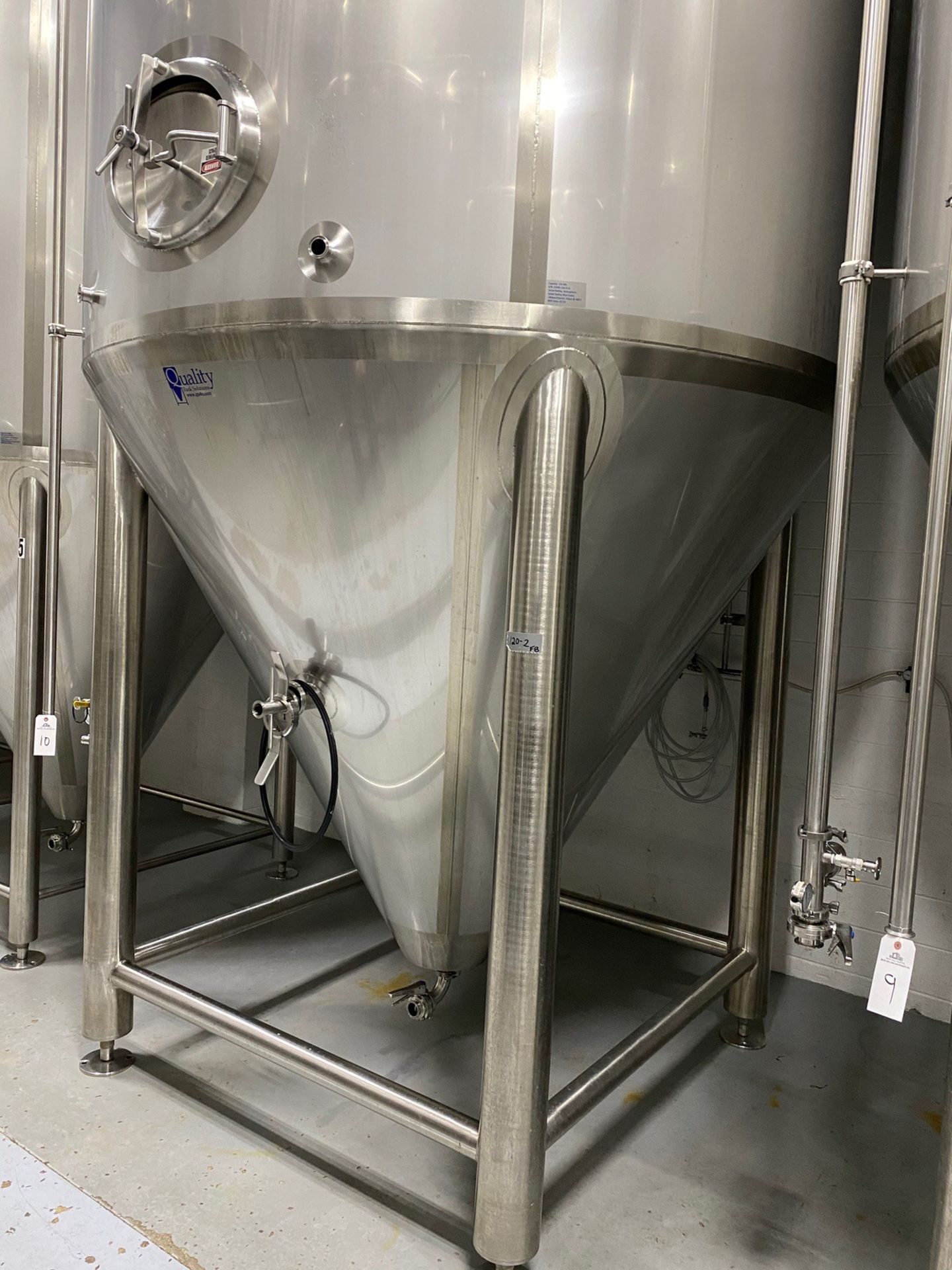 2015 Quality Tank 120 BBL Steep Cone Bottom Fermenter, Glyc - Subj to Bulks | Rig Fee: $3000 Cradled - Image 3 of 8