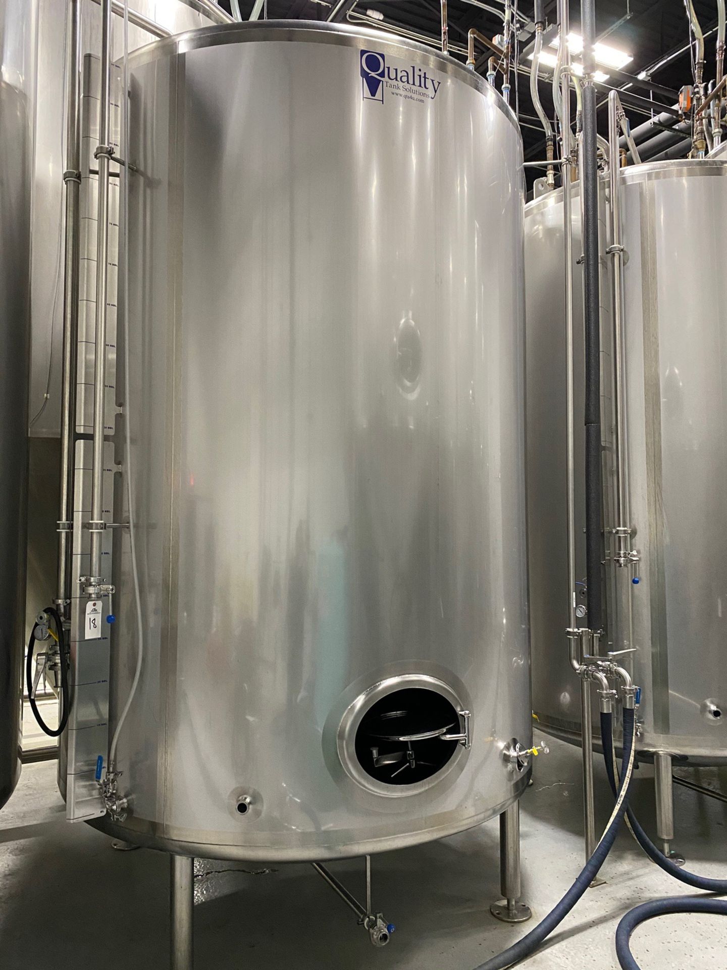 2015 Quality Tank 90 BBL Brite Tank, Center Outlet Dish Bo - Subj to Bulks | Rig Fee: $2500 Cradled