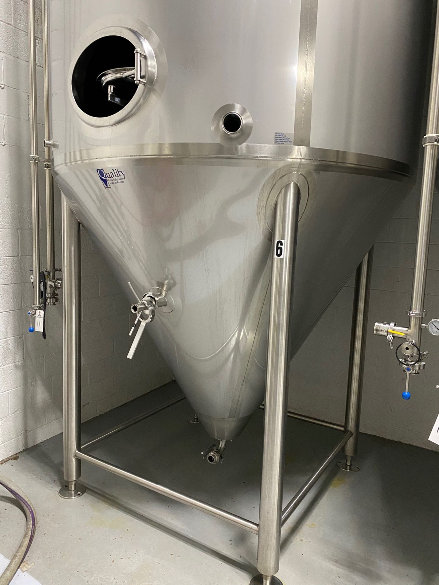 2015 Quality Tank 90 BBL Steep Cone Bottom Fermenter, Glyco - Subj to Bulks | Rig Fee: $2500 Cradled - Image 3 of 10