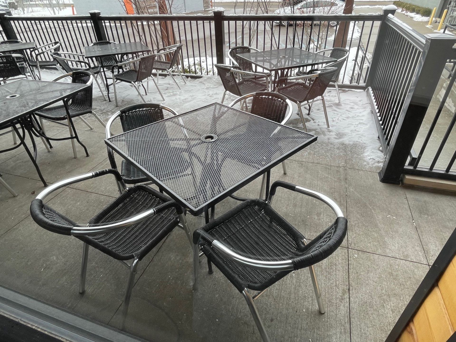 Outdoor Furniture, (7) 4-Top Tables, (28) Chairs | Rig Fee: $Buyer To Remove