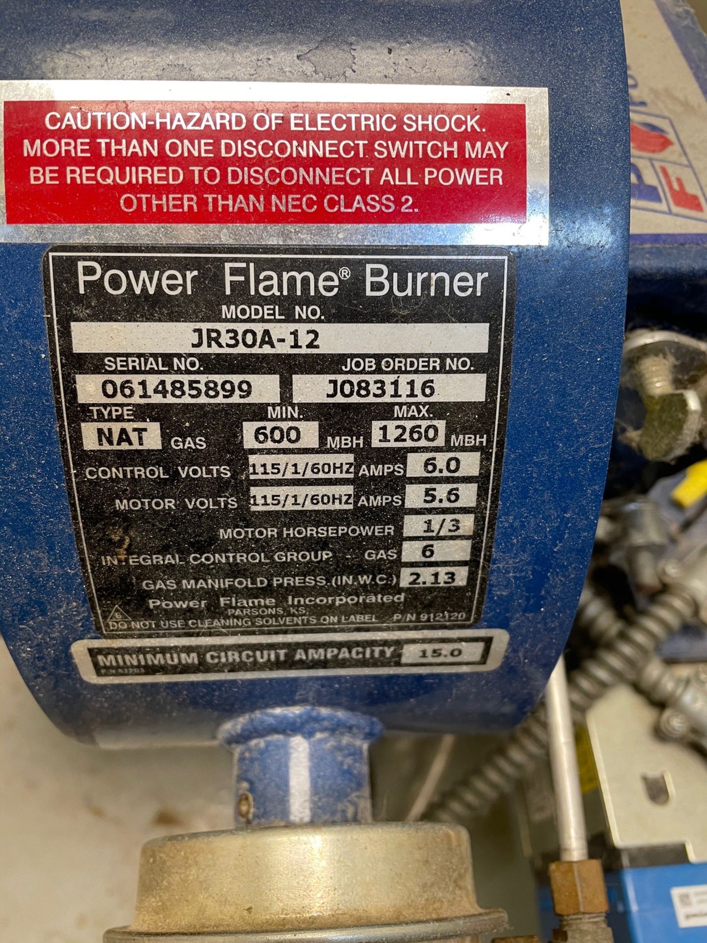 2015 Columbia WL90 Boiler, 1.26mmBTU/HR Input, Power Flame Burner - Subj to Bulks | Rig Fee: $1500 - Image 6 of 7