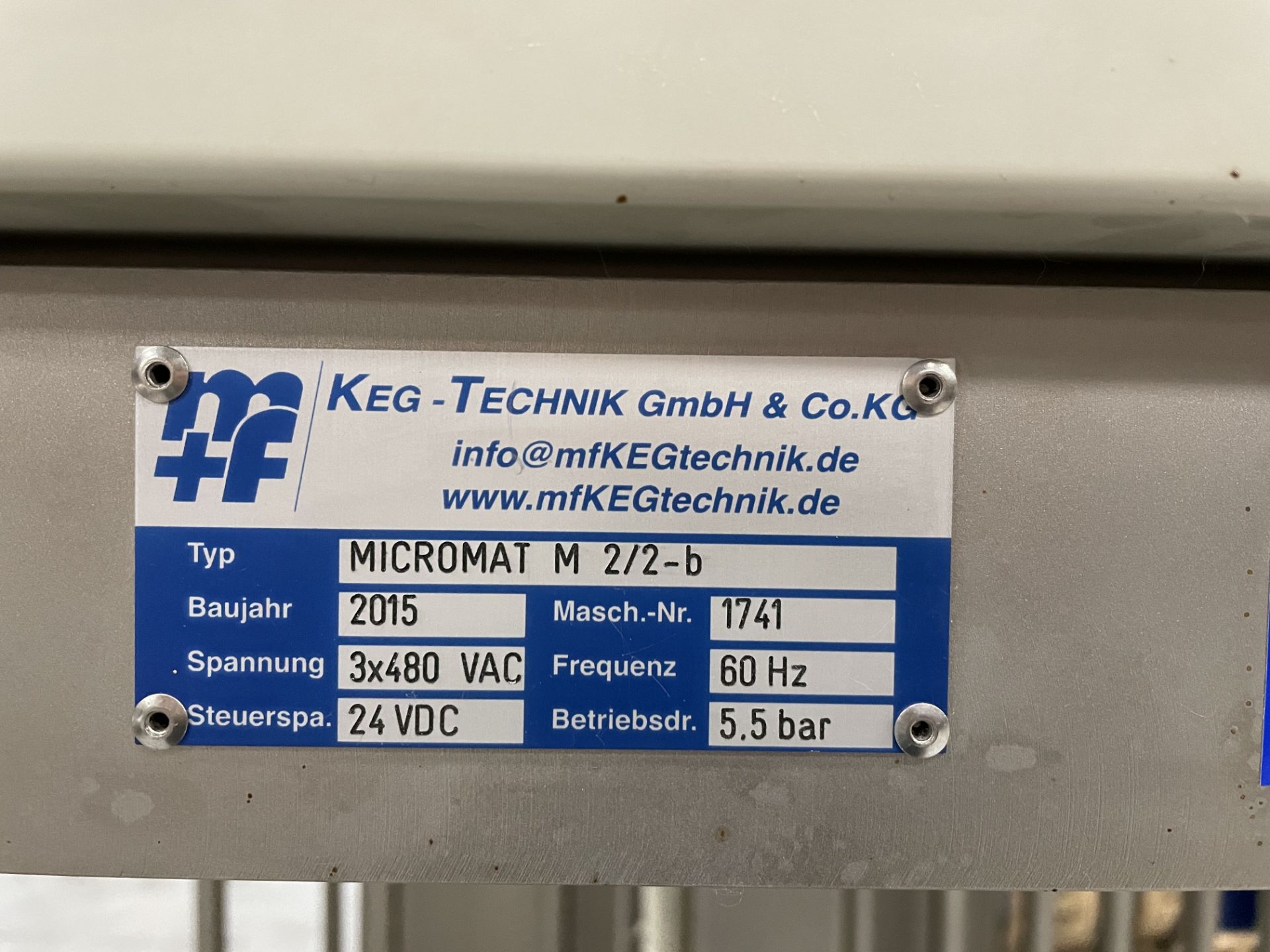 (New Unused) 2015 Keg-Technik Micromat M2/2-b Automatic Keg Filler - Subj to Bulks | Rig Fee: $250 - Image 14 of 15