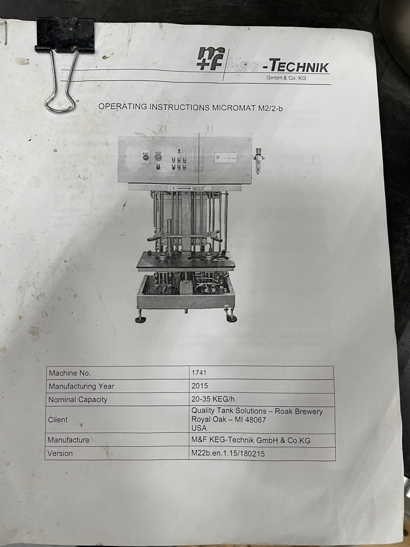 (New Unused) 2015 Keg-Technik Micromat M2/2-b Automatic Keg Filler - Subj to Bulks | Rig Fee: $250 - Image 15 of 15