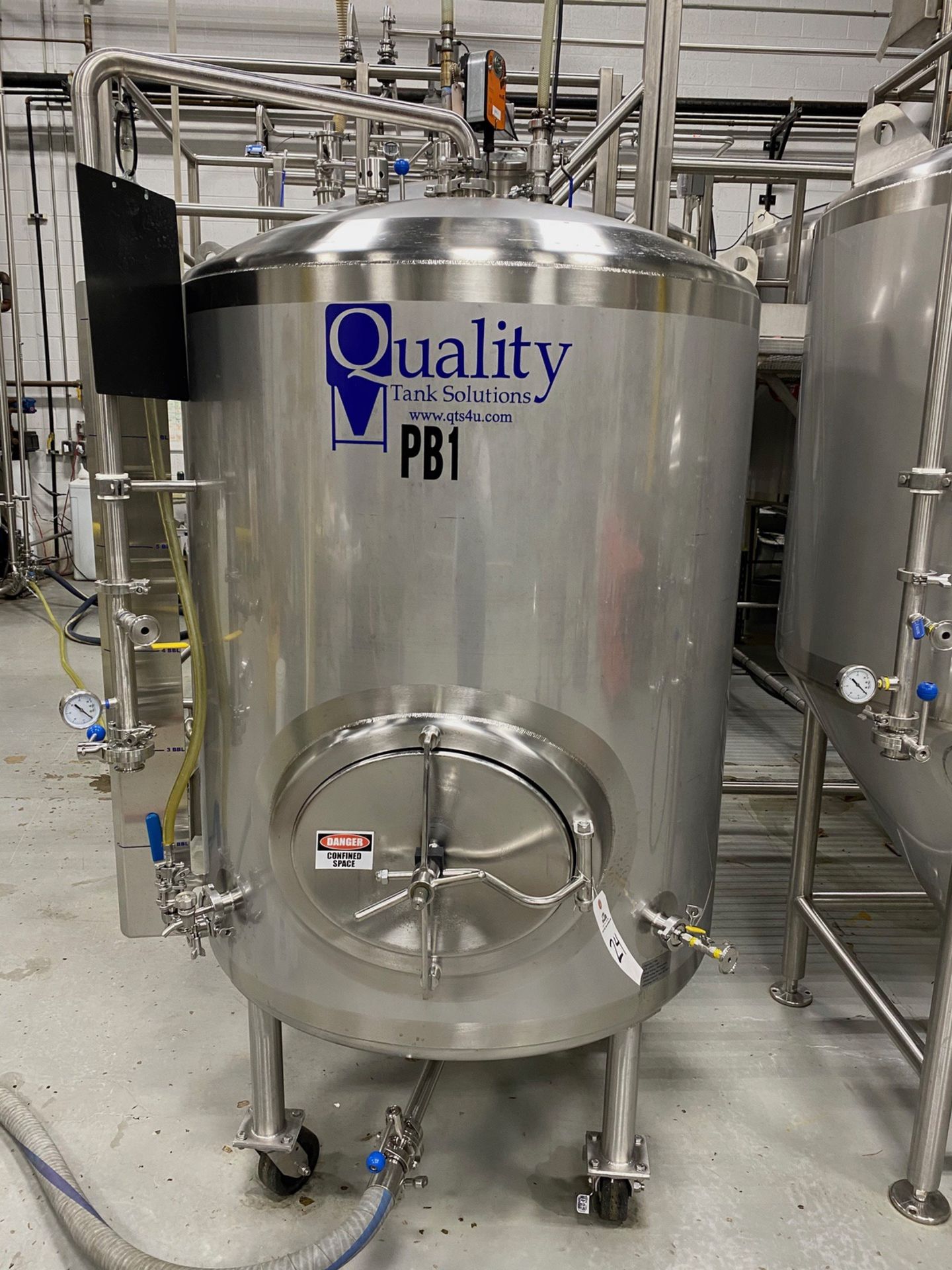 2015 Quality Tank 7 BBL Brite Tank, Glycol Jacketed, On Casters, - Subj to Bulks | Rig Fee: $350