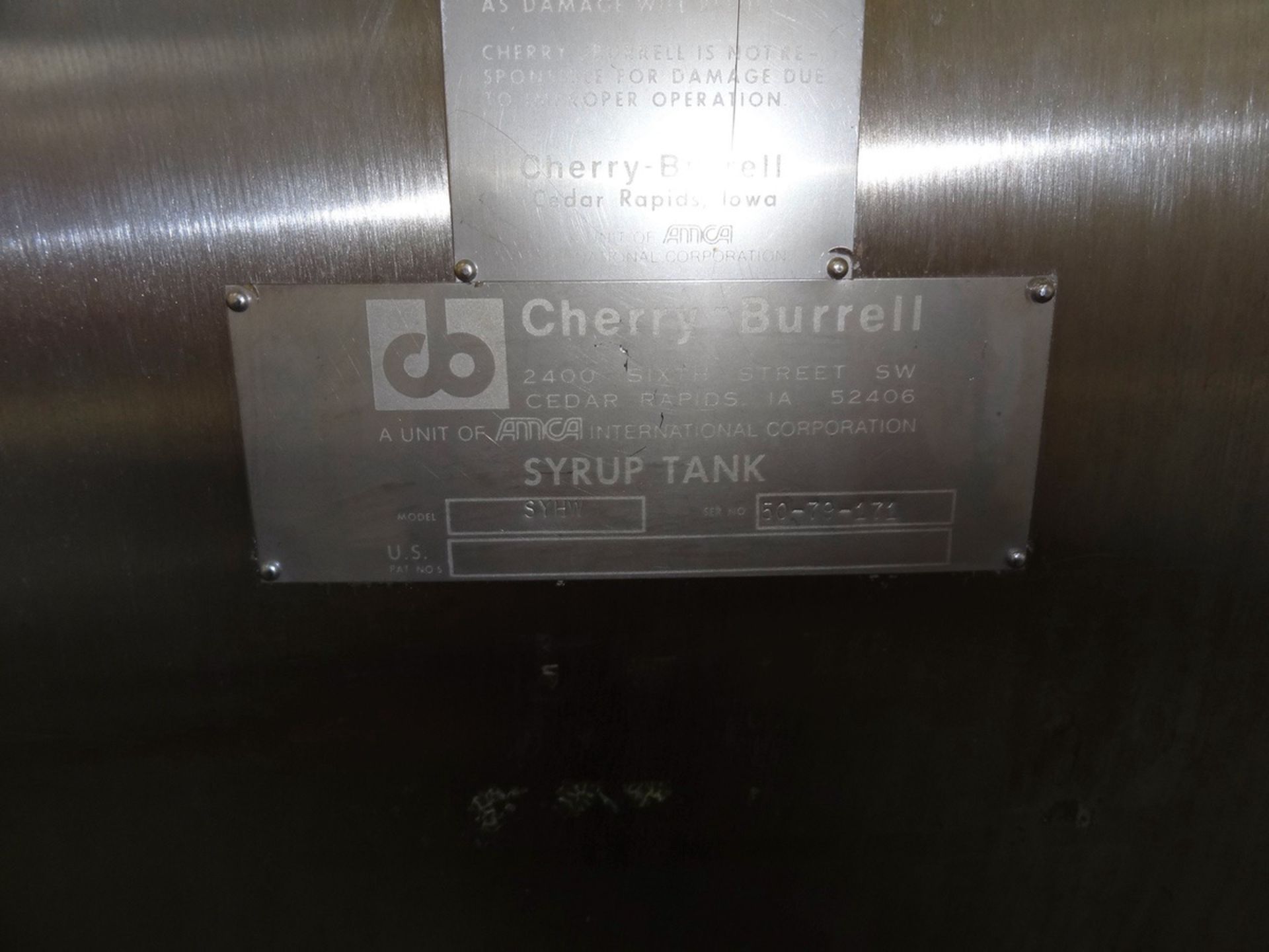 Cherry-Burrell 5,000 Gallon Horizontal Top Agitated Tank, Additional Info: Orig | Reqd Rig Fee $2000 - Image 2 of 4