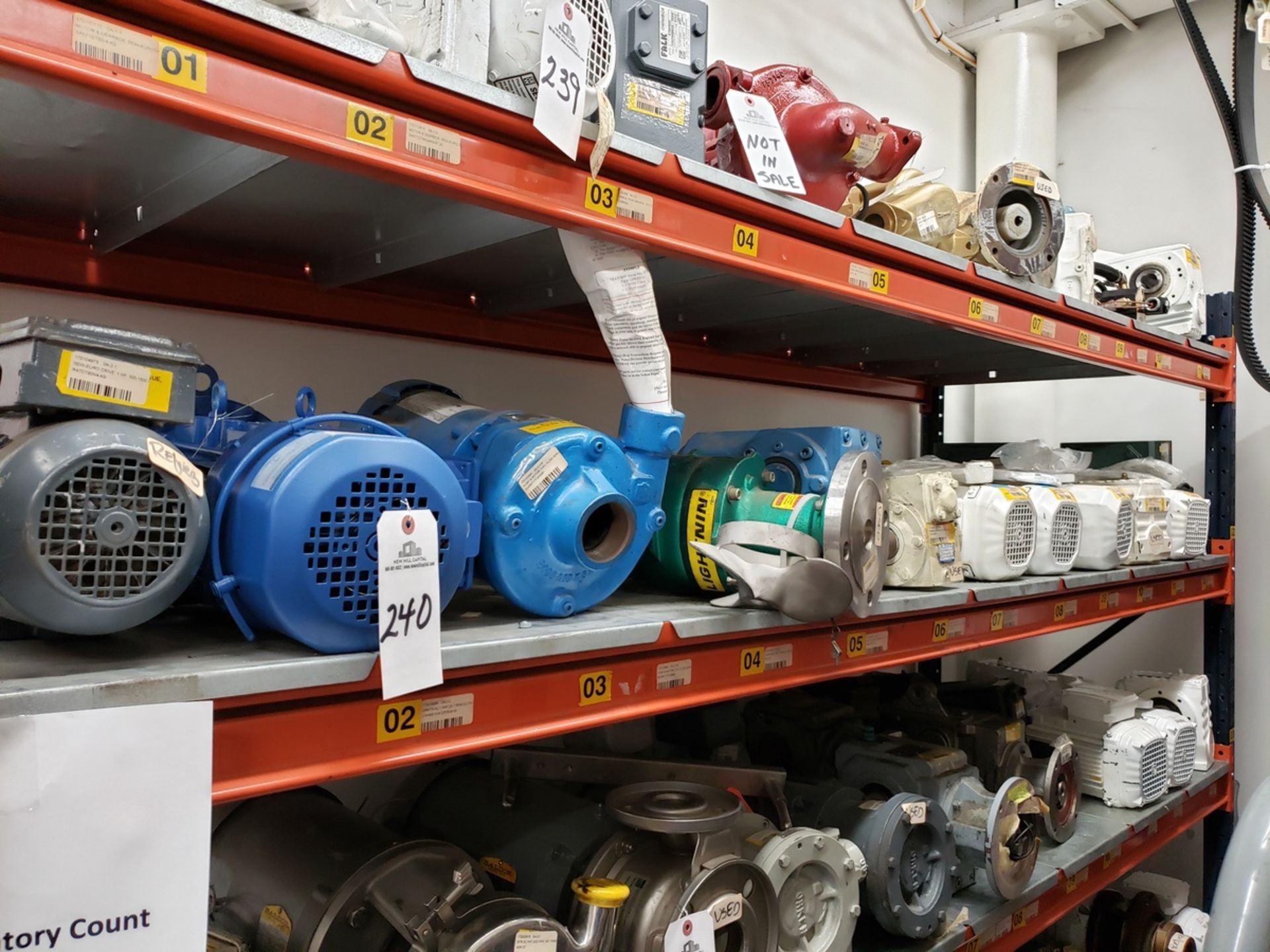 Lot of Pumps, Electric Motors & Gearboxes - Subj to Bulk | Reqd Rig Fee: $100