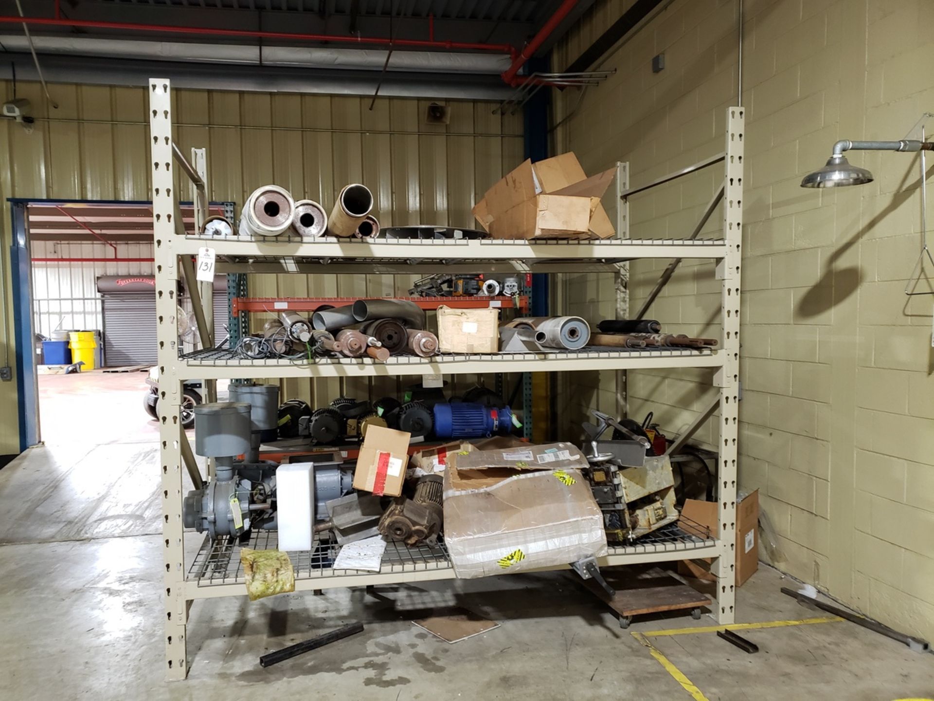 Pallet Rack Section, W/ Contents, Spare Parts | Rig Fee $250