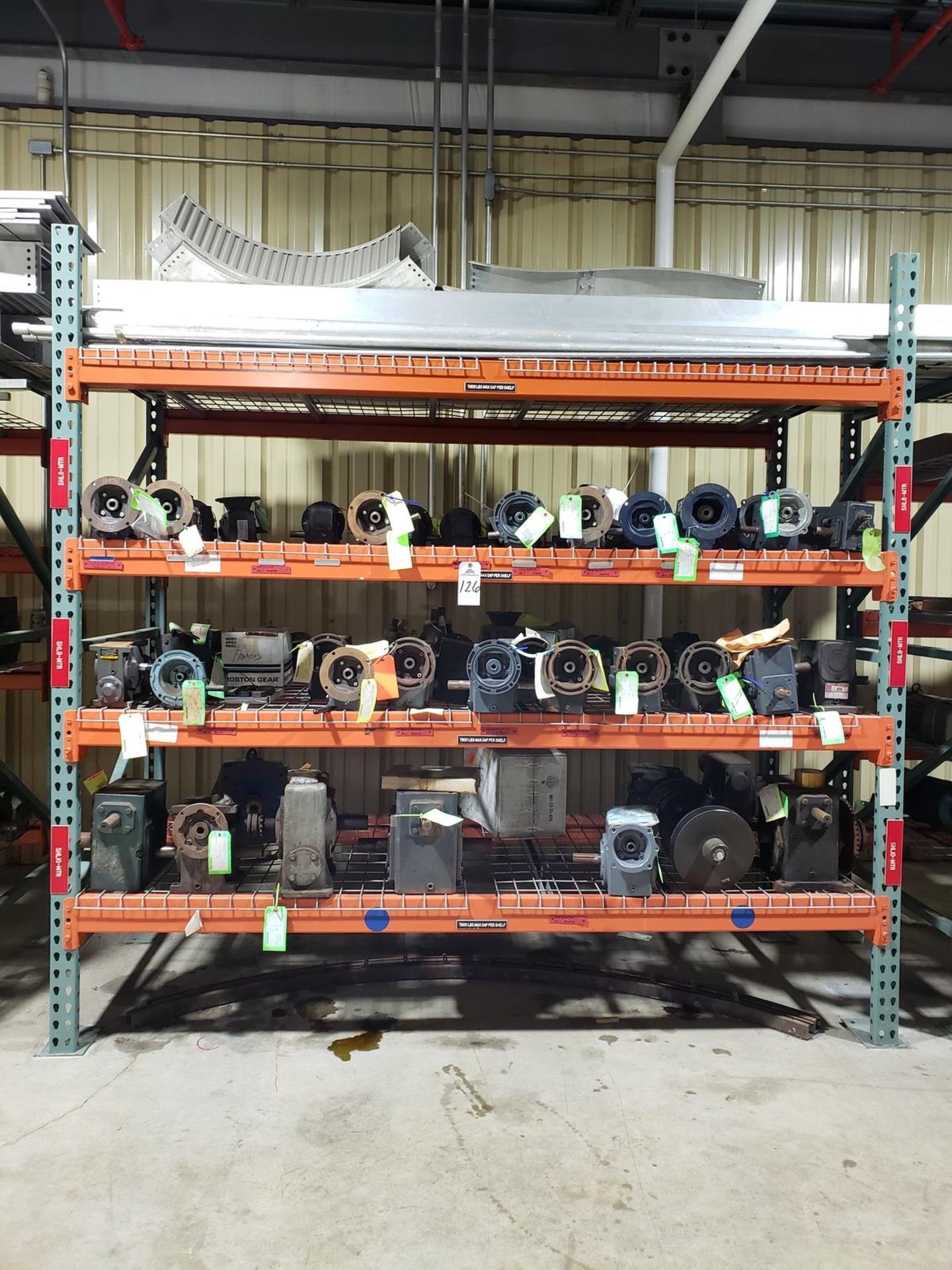 Pallet Rack Section, W/ Contents, Spare Parts | Rig Fee $400