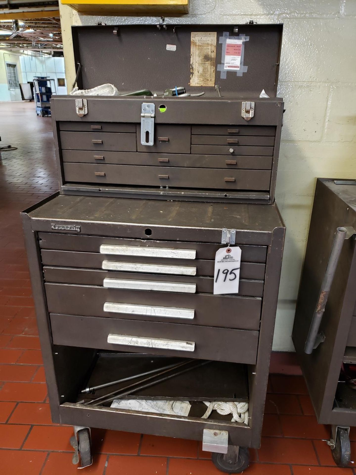 Kennedy Roll-A-Round Tool Chest, W/ Top Box & Contents | Rig Fee $35 or buyer to load