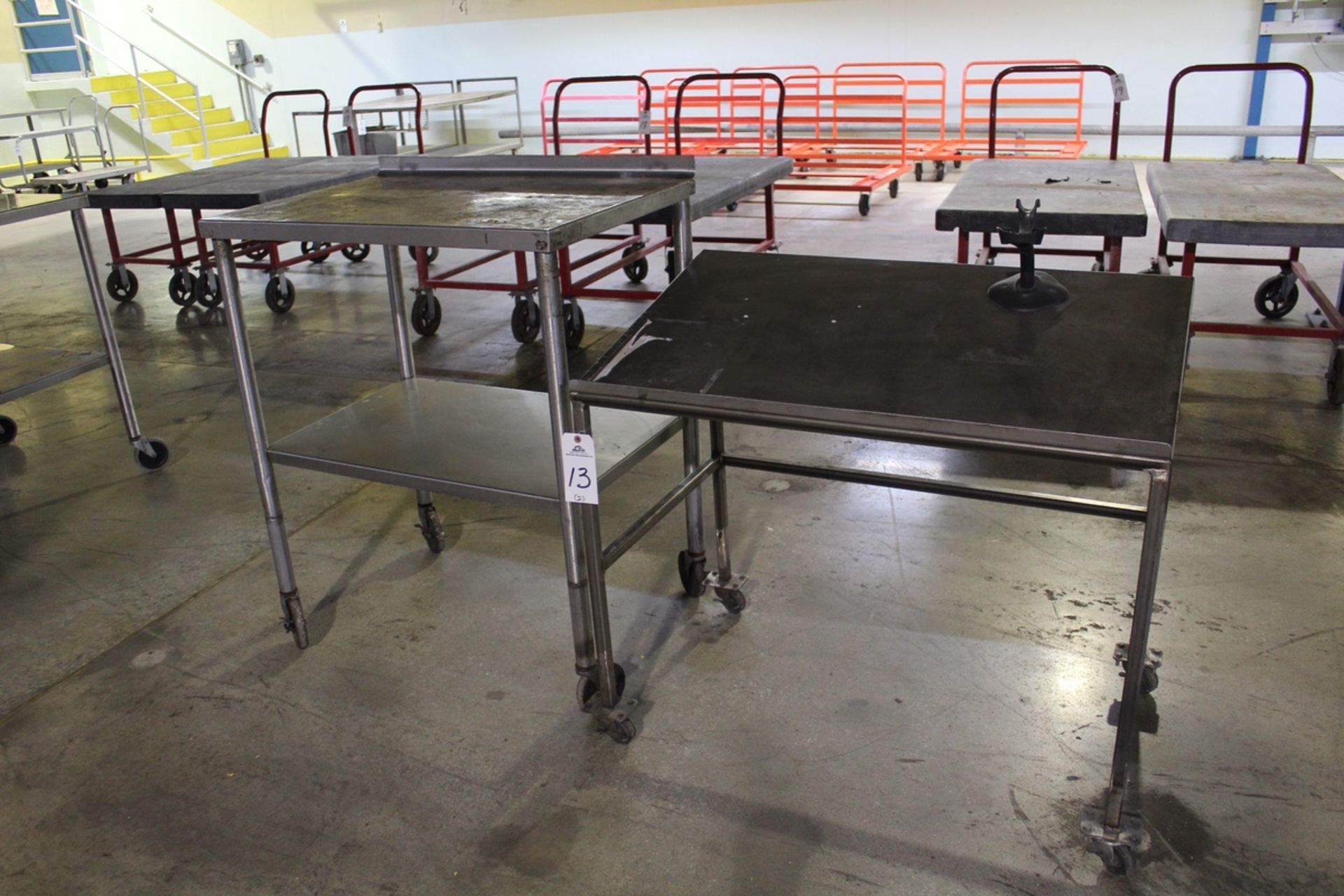 Lot of (2) Stainless Steel Tables | Rig Fee $25