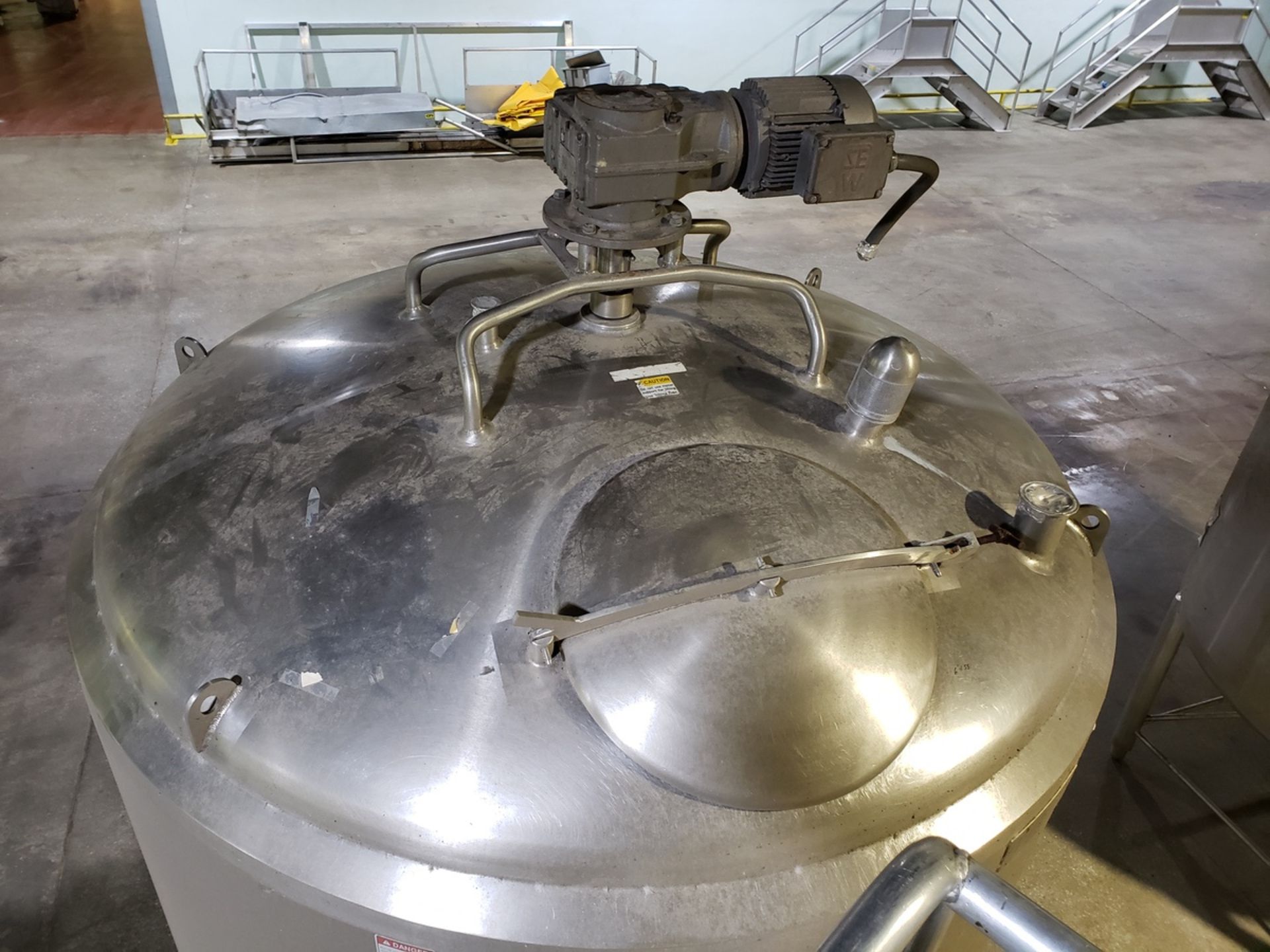 APV 750 Gallon Stainless Steel Jacketed, Sweep Agitated Mixing Tank, M# CCA, S/N K-240| Rig Fee $650 - Image 6 of 6