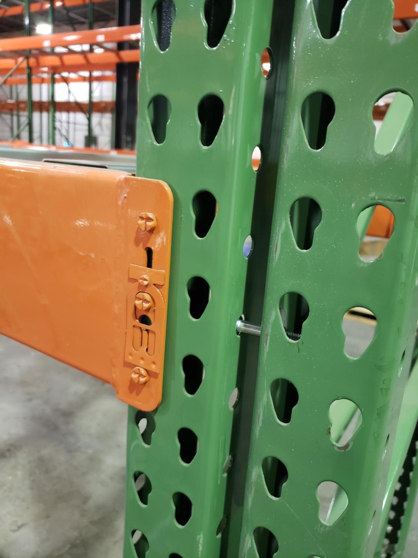 TEAR DROP PALLET RACK (NO CONTENTS), (12) Uprights 16ft x 42in, ( - Subj to Bulk | Rig Fee: $400 - Image 2 of 3