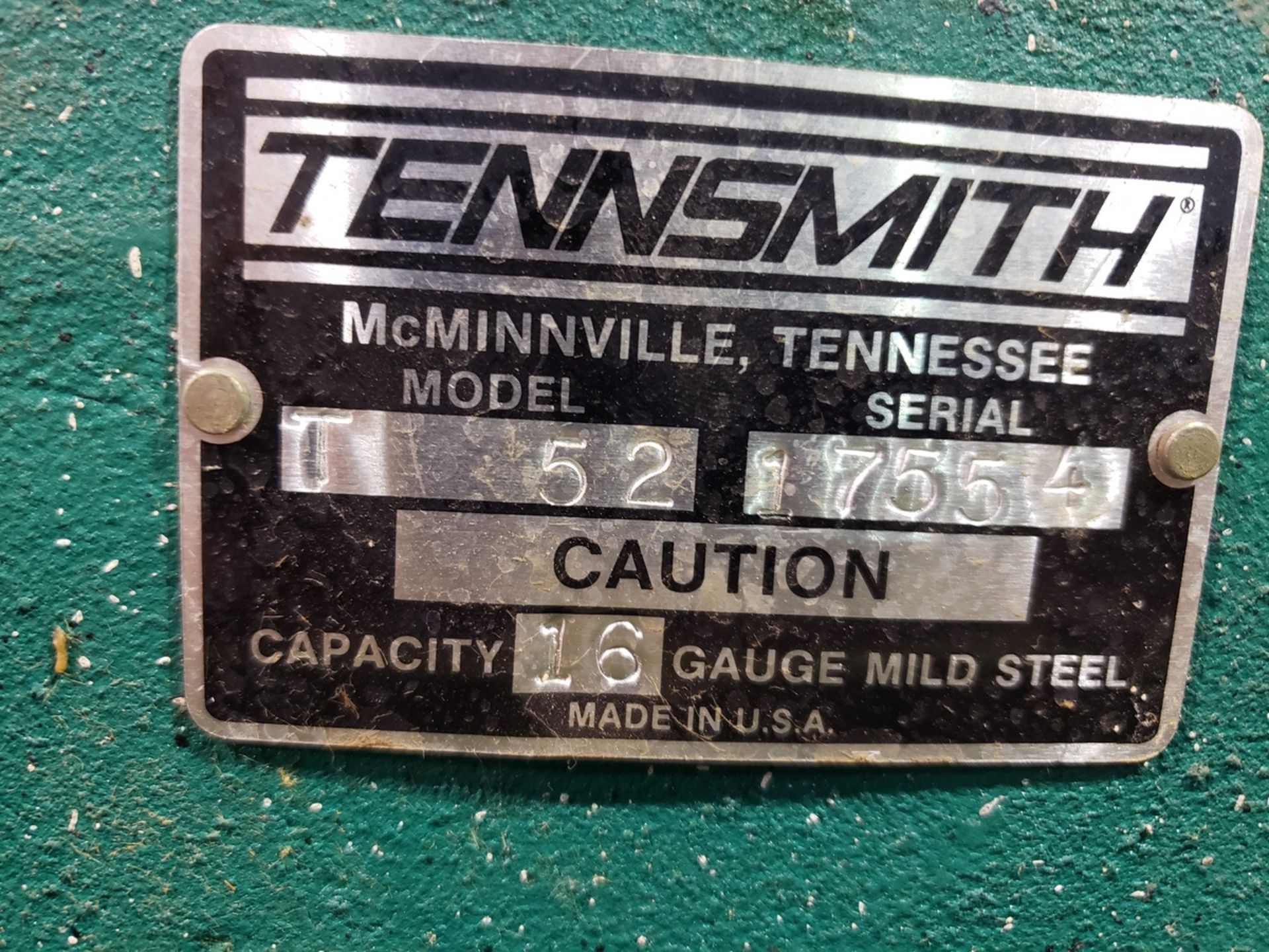 TENNSMITH T52 SHEAR, S/N: 17554 | Reqd Rig Fee: $250 - Image 2 of 2