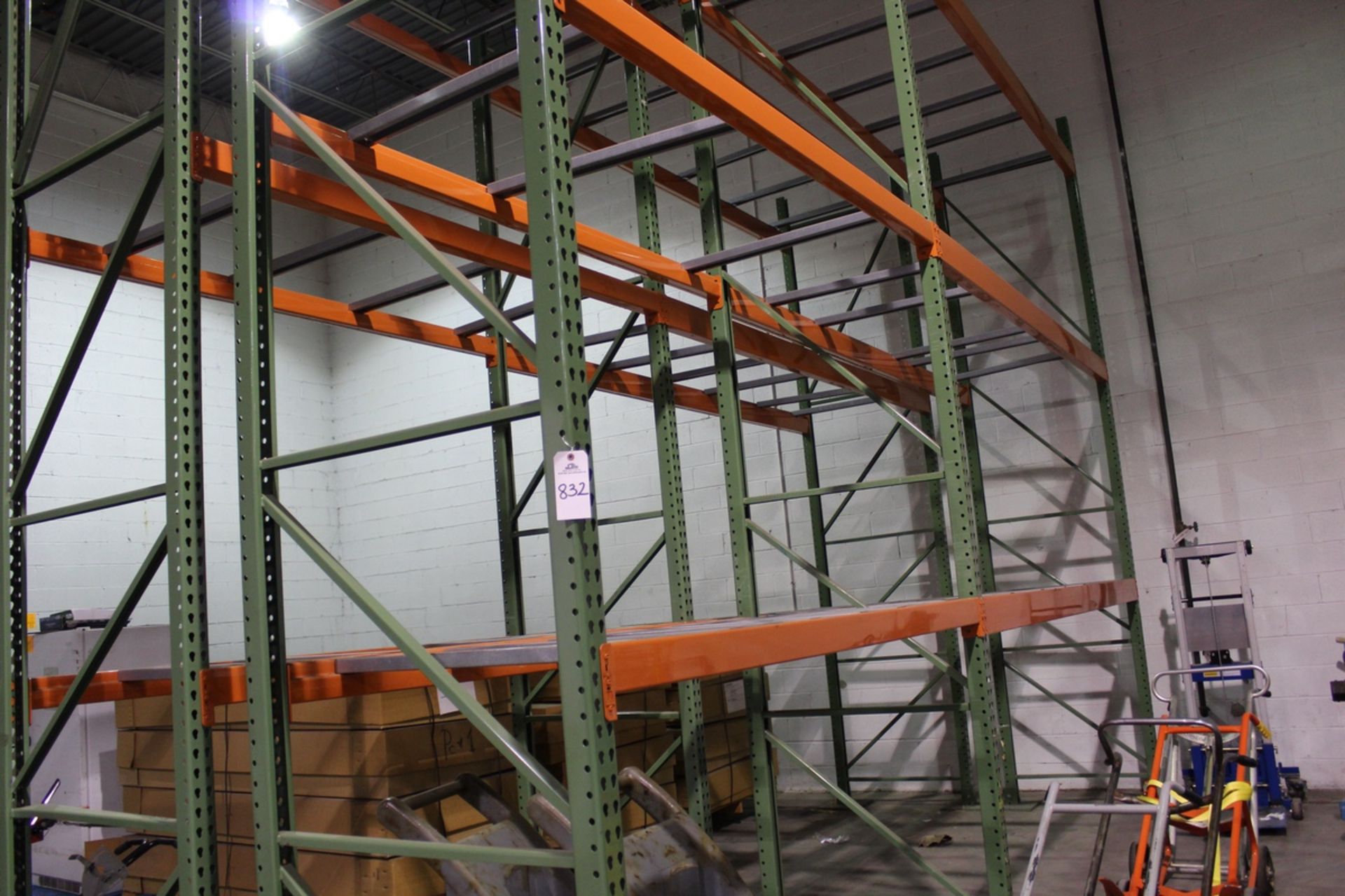 TEAR DROP PALLET RACK (NO CONTENTS), (6) Uprights 16ft x 42in, (1 - Subj to Bulk | Rig Fee: $200