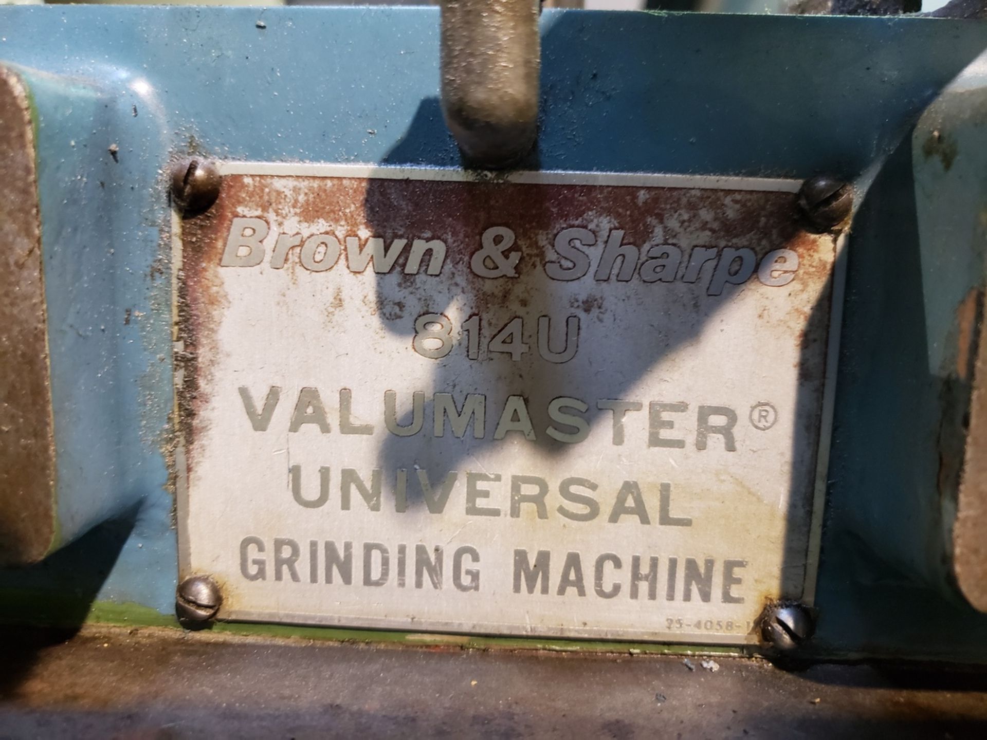 BROWN & SHARPE 814U VALUMASTER GRINDING MACHINE , S/N: 525-8144-2794 | Reqd Rig Fee: $250 - Image 3 of 3