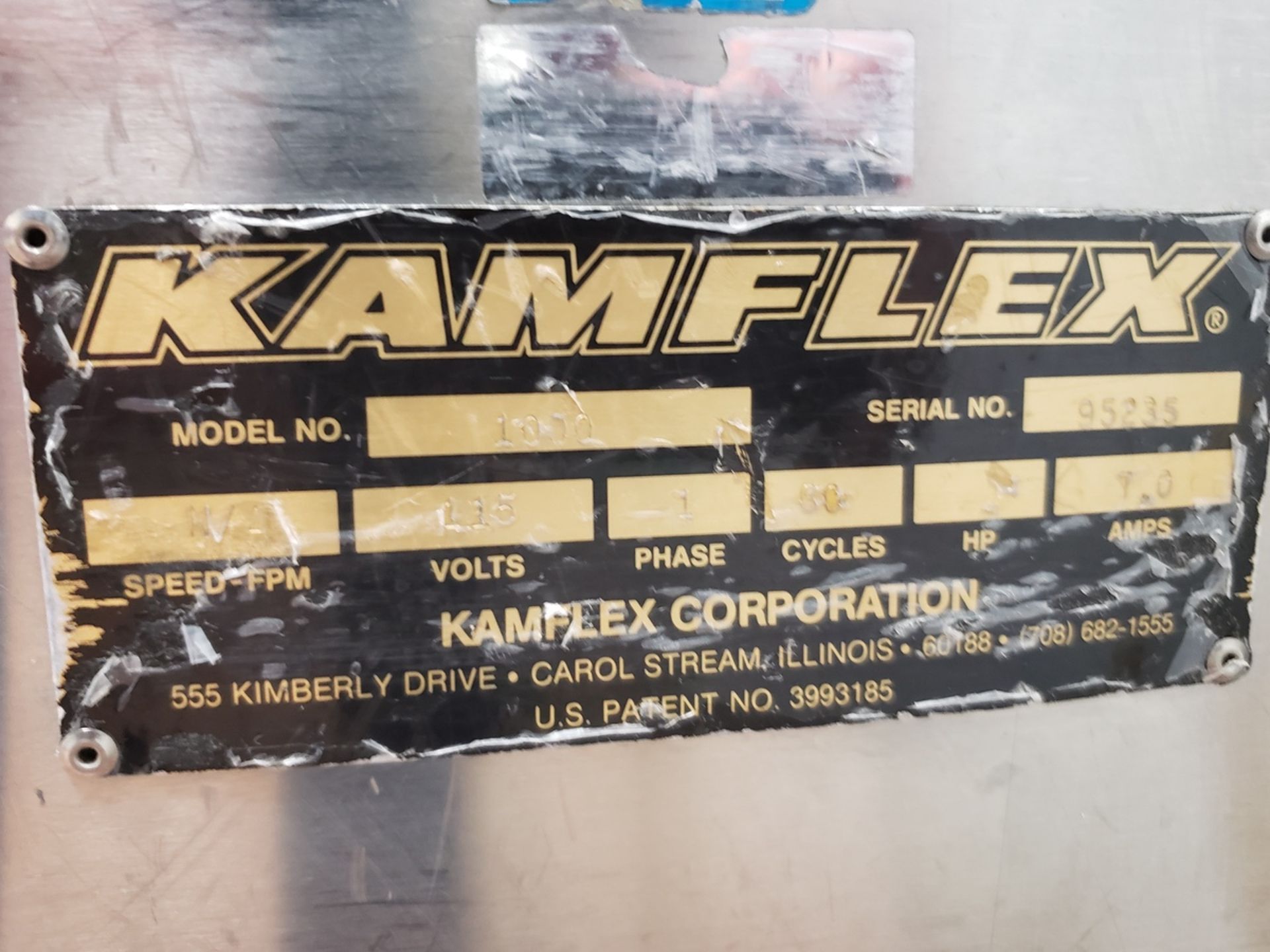 KAMFLEX MODEL 1000 SOFTGEL HOPPER PNEUMATIC CAPSULE CONVEYOR, KAMFLEX SOFTGEL | Reqd Rig Fee: $600 - Image 2 of 2