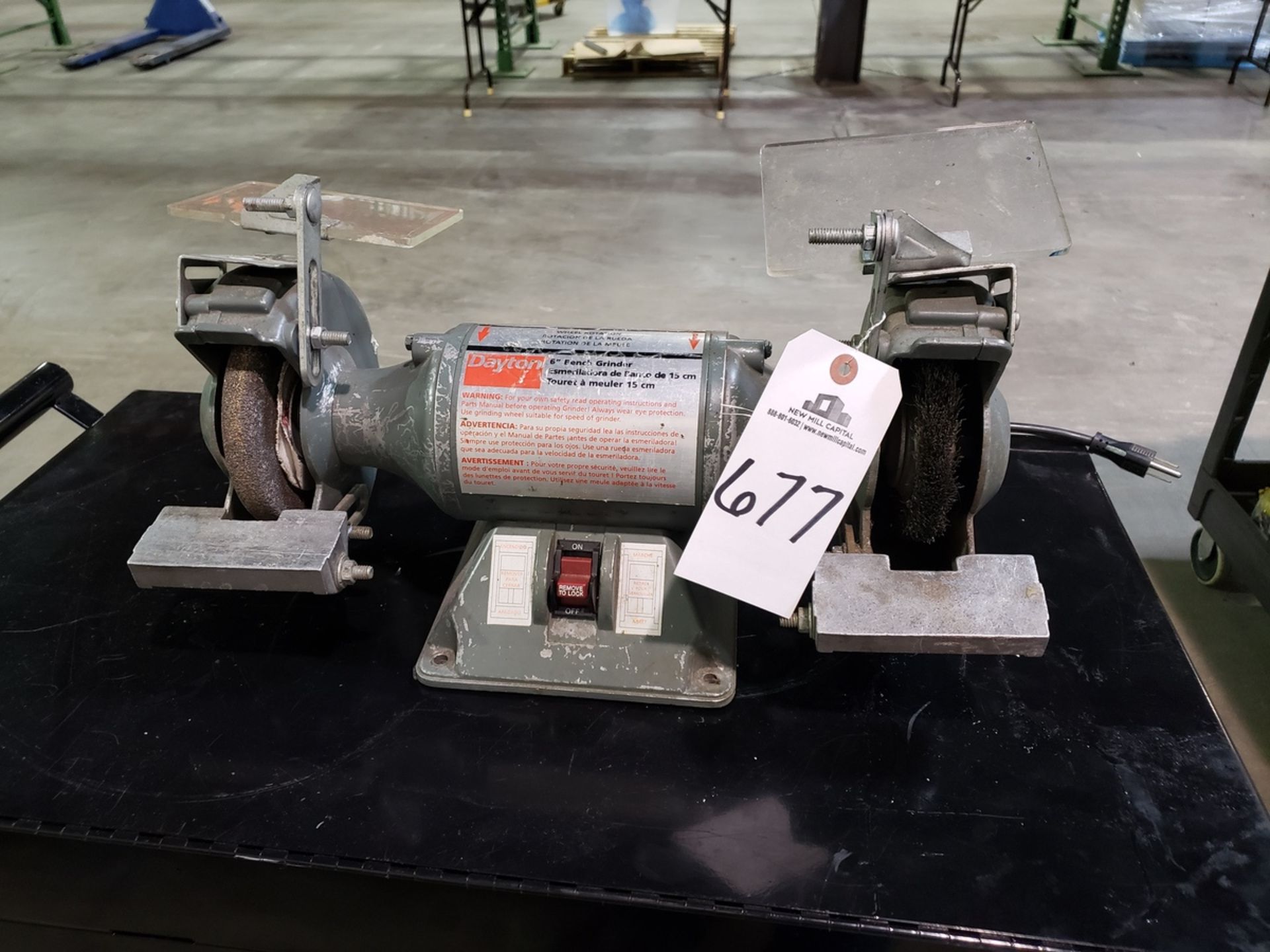 DAYTON 6" BENCH GRINDER, S/N: 9704 | Reqd Rig Fee: $25