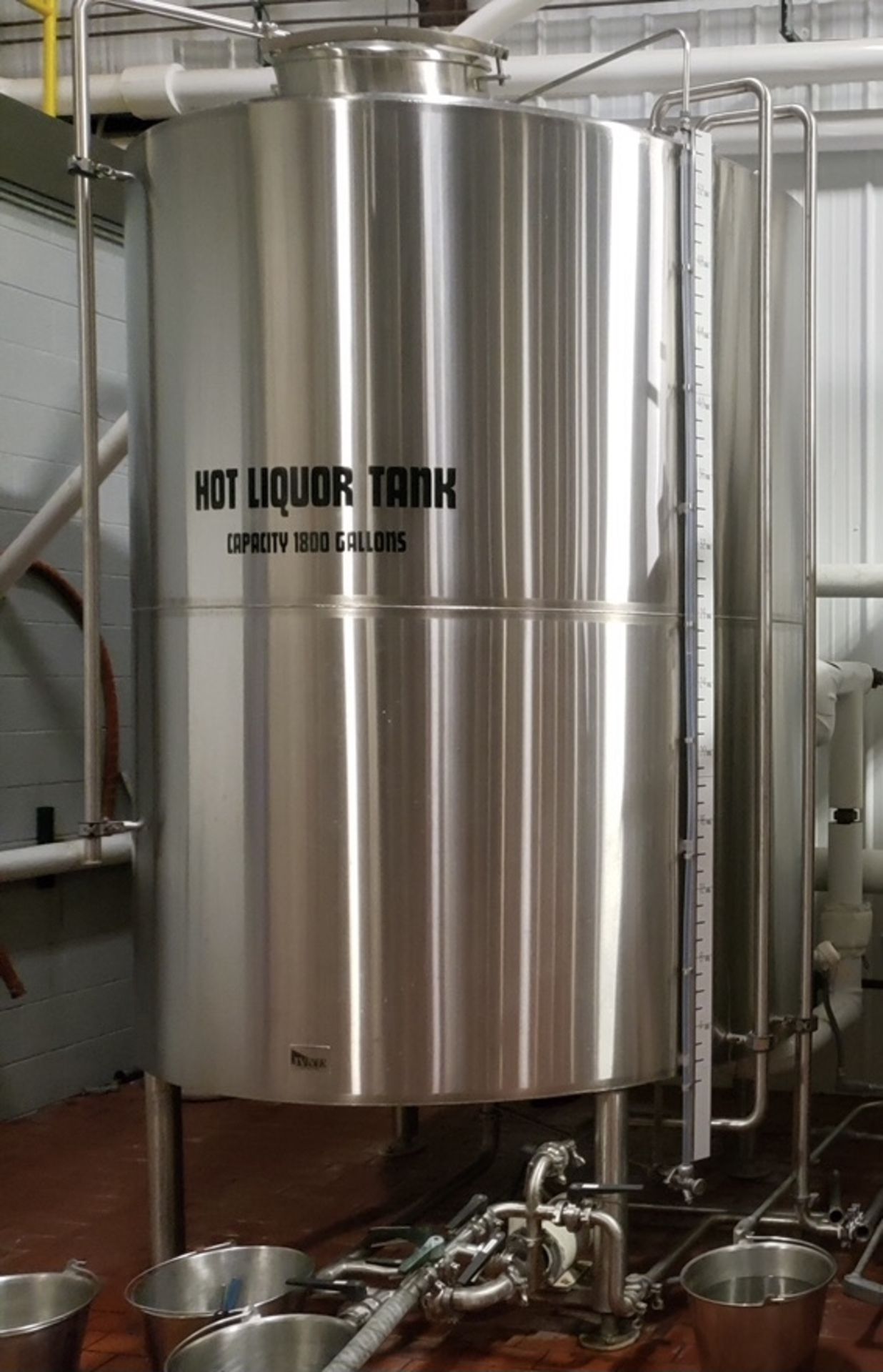 2012 JV Northwest Hot Liquor Tank, Steam Jacketed, 1,800 Gallon Capacity | Reqd Rig Fee: $1500