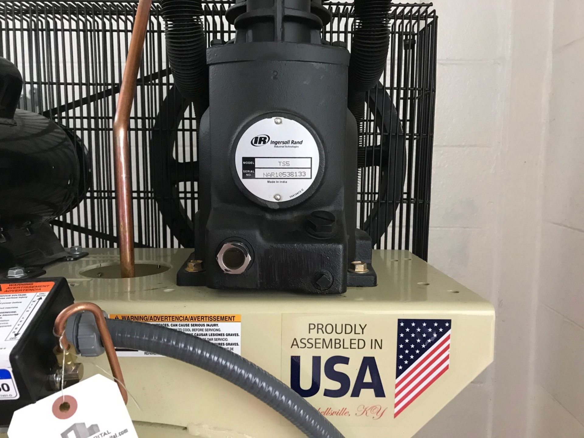 INGERSOLL RAND MODEL TS5 AIR COMPRESSOR, S/N: NAR10538133 | Rig Fee $100 - Image 2 of 2