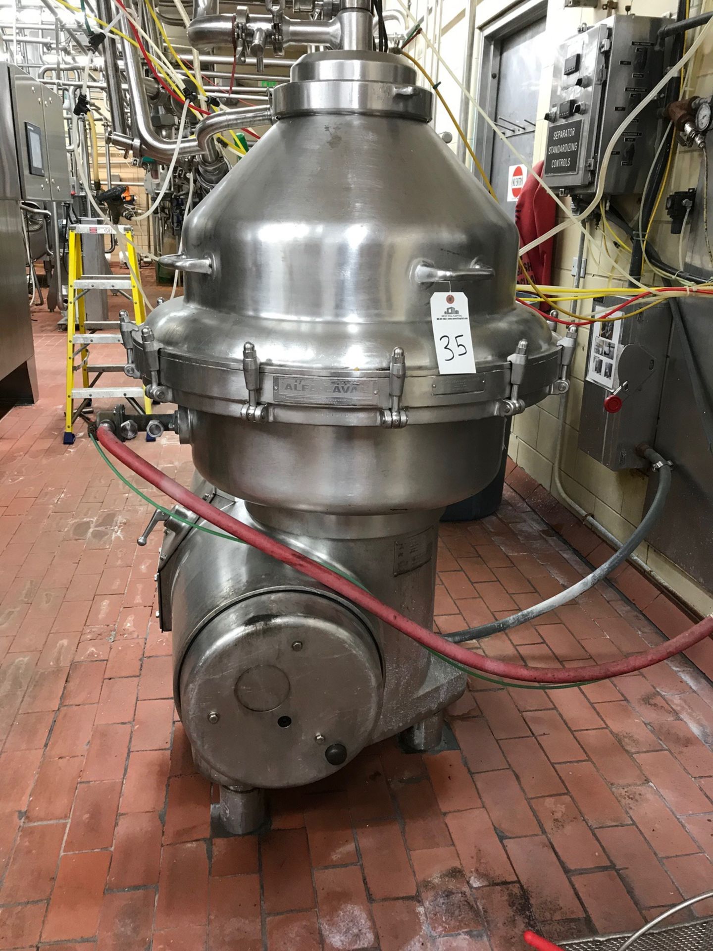 ALFA LAVAL STANDARDIZING HOT MILK SEPARATOR, 4500 RPM BOWL, WITH TOOLS, MODEL MRPX-2 | Rig Fee $3500