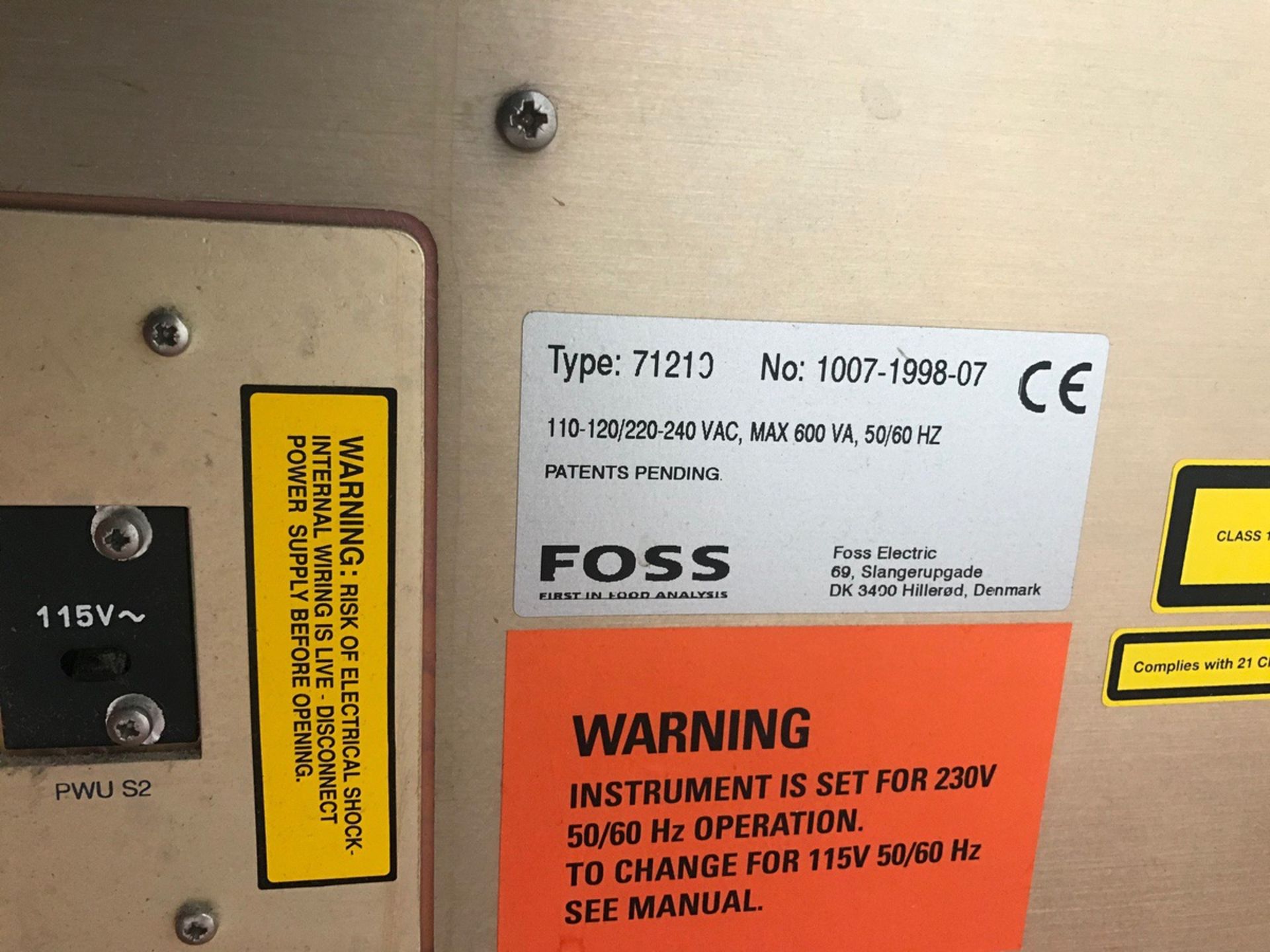 FOSS MILKSCAN FT120, S/N: 1007-1998-07 | Rig Fee $450 - Image 2 of 2