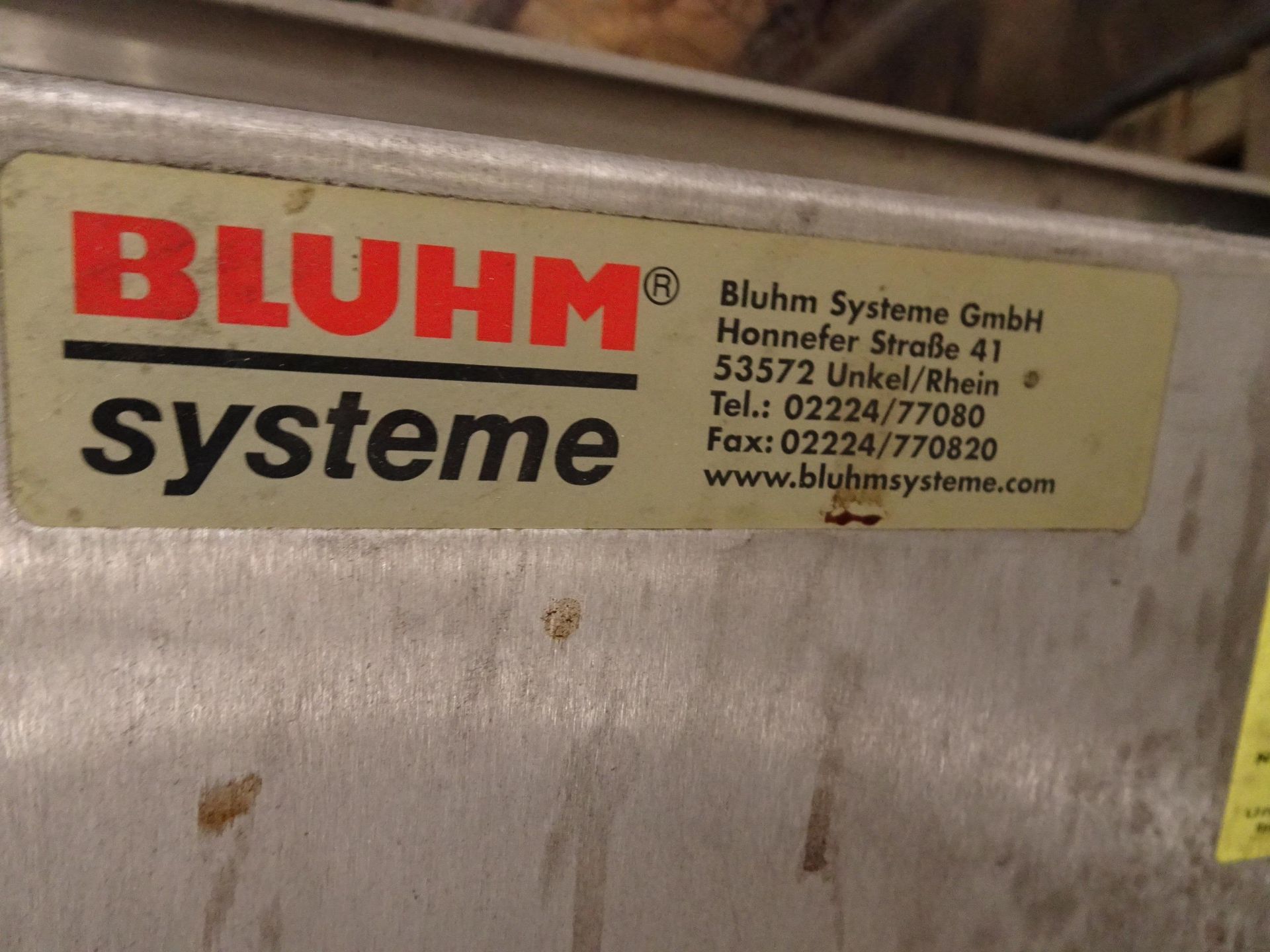 Bluhm System Print and Apply Labeler, Currently Set To Place Top Label On Kegs, App - Contact Rigger