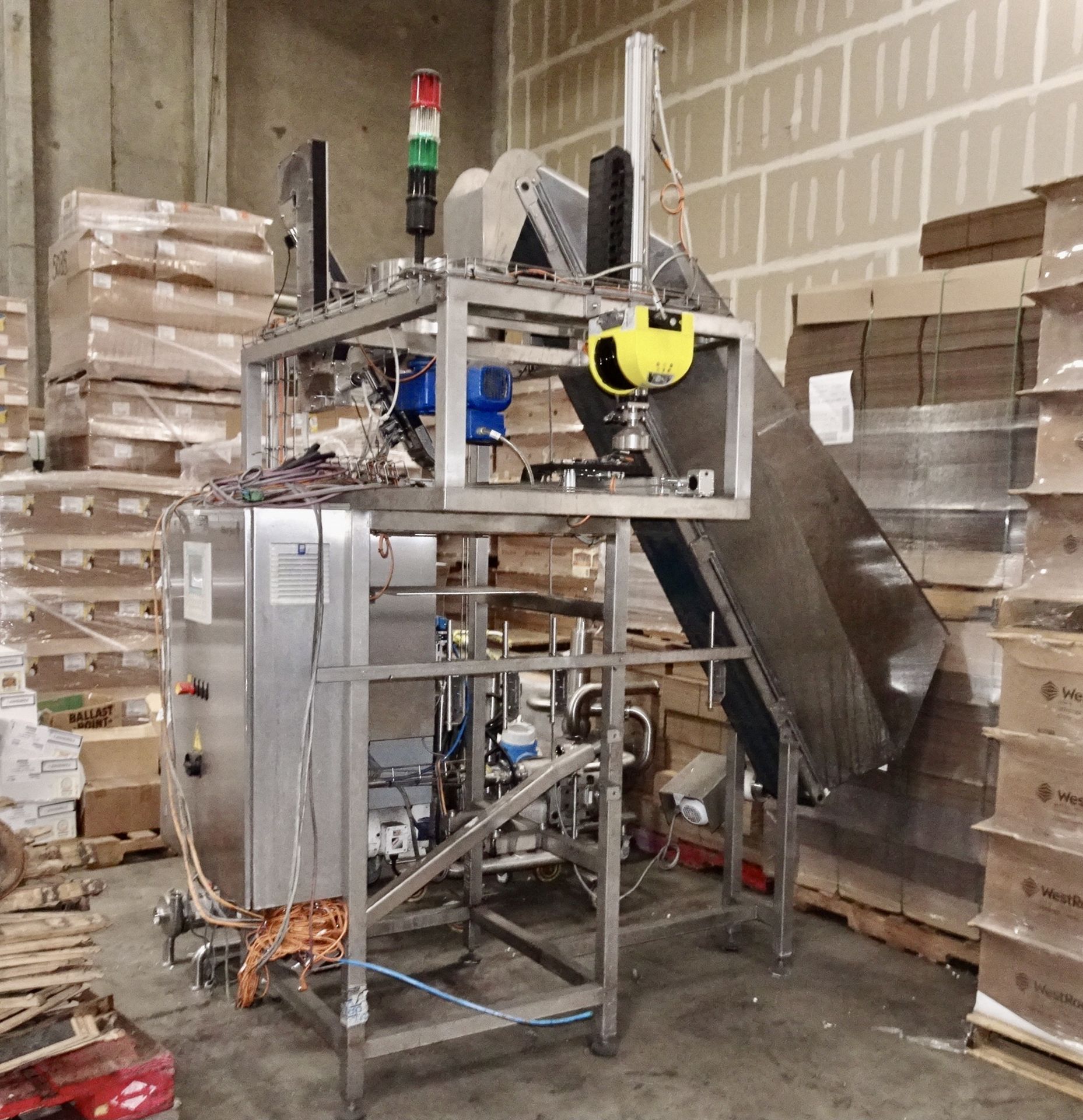 2013 Albert Frey Keg Capper, Elevator and Sorter, Self Contained, Siemens Simatic P - Contact Rigger