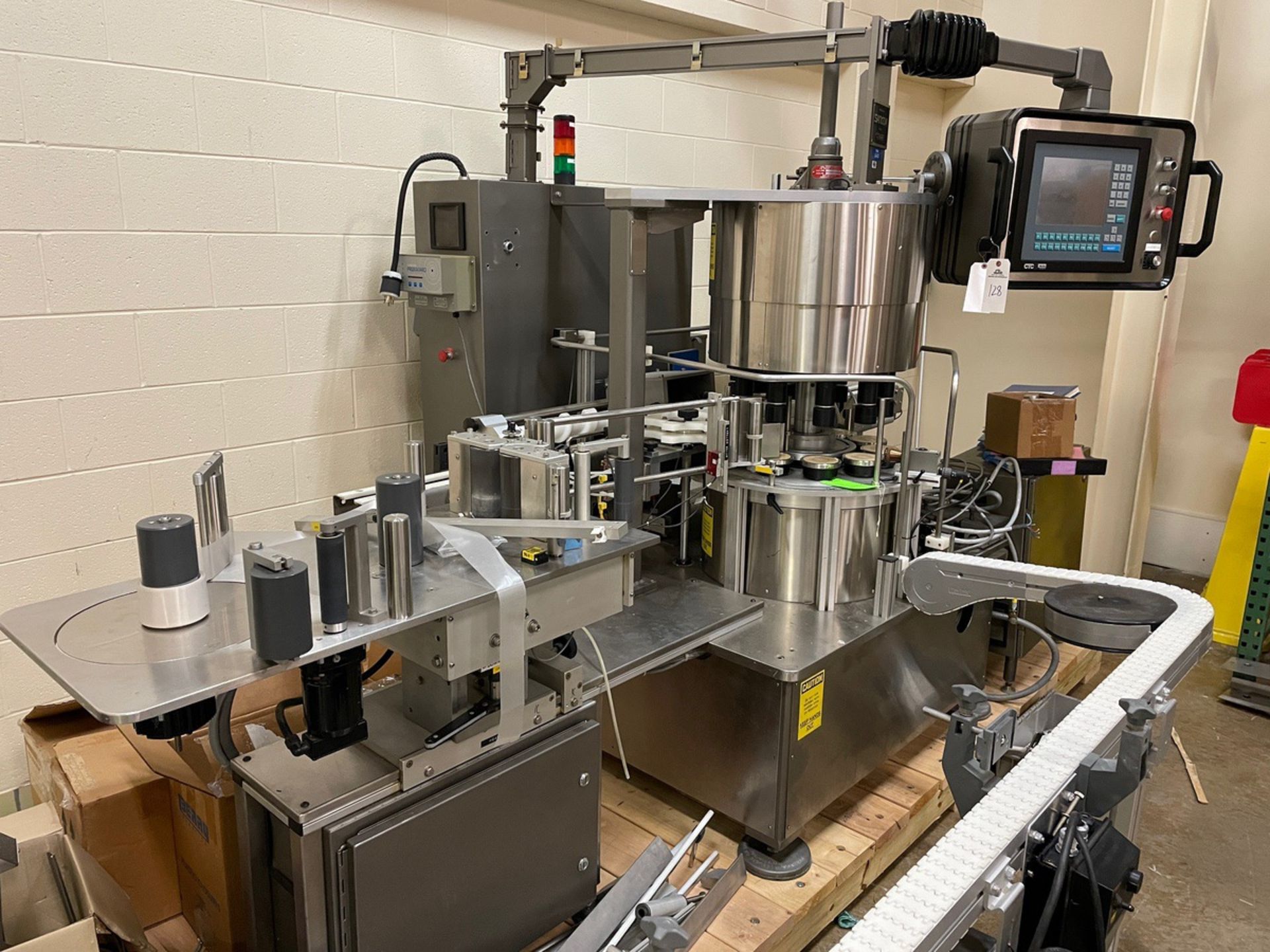 Labeler and Laser Coder - Sancoa 10-Station Rotary Labeler with Optel Vision System | Rig Fee $400