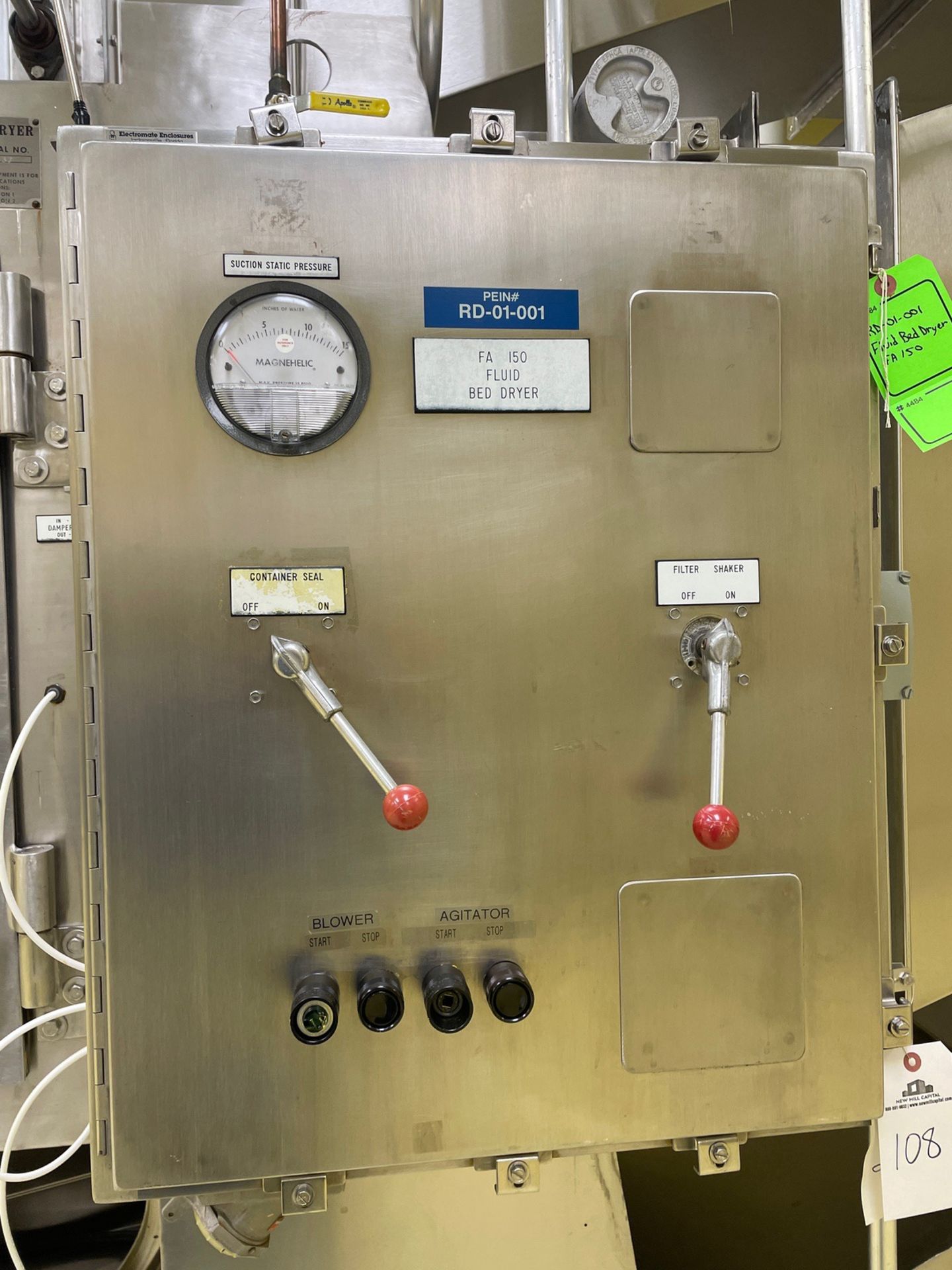 Fluid Bed Dryer - Fitzpatrick Fitz Aire FA 150 Fluid Bed Dryer | Rig Fee $3000 - Image 7 of 9