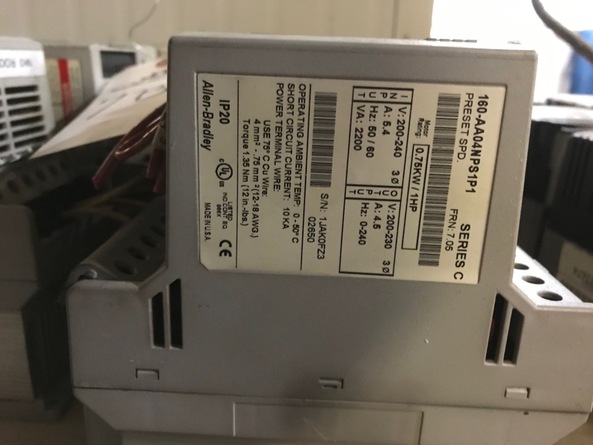 (13) Allen Bradley IP20 VFDs, (7) 1 HP, (4) 2HP, (2) 3 HP | Rig Fee: $325 - Image 2 of 3