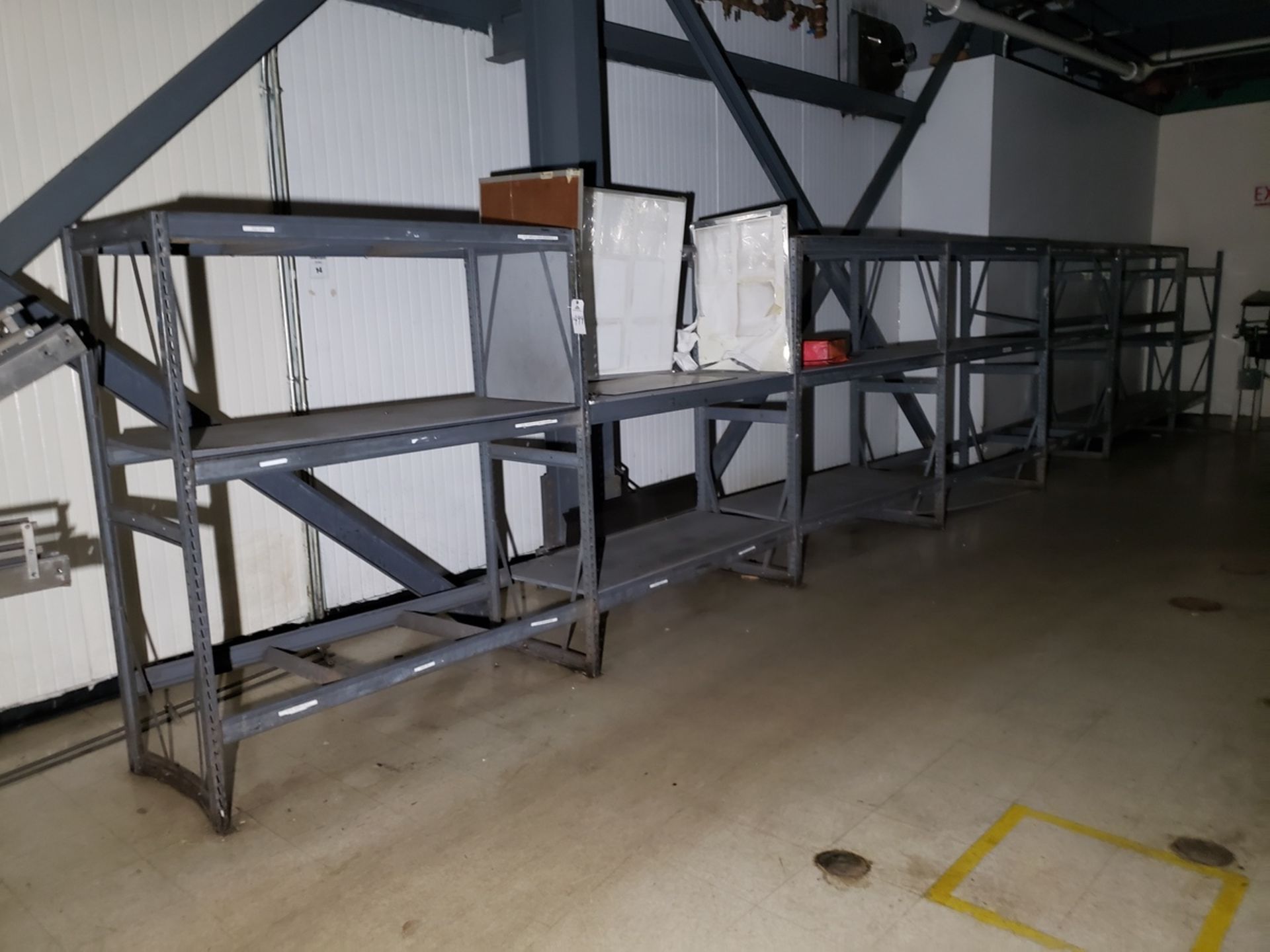 Lot of Storage Racking, (8) 72"x24" Uprights, (35) 77" Beams | Rig Fee: $850