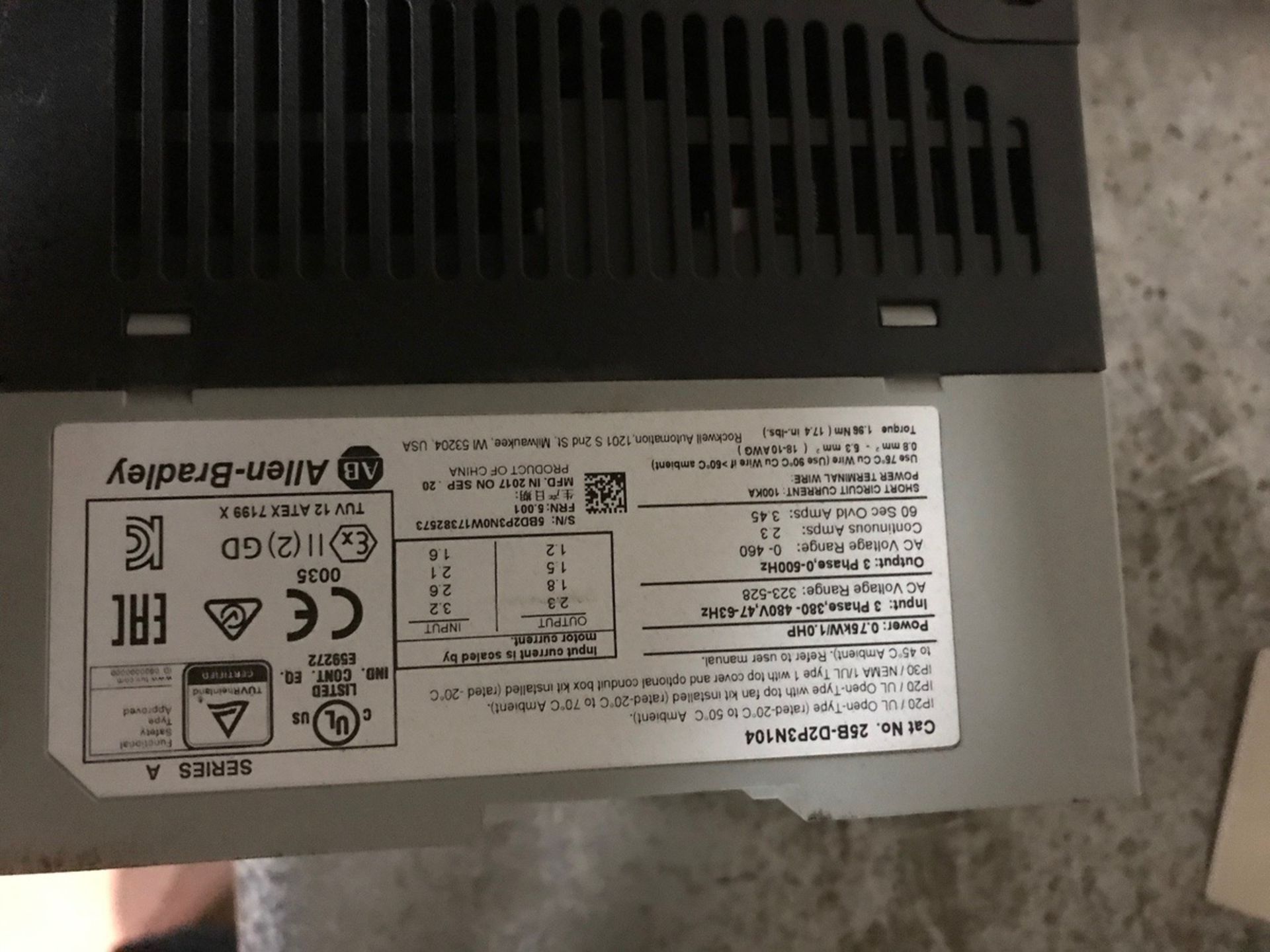 (5) Allen Bradley Powerlfex 525 VFDs, (1) 10 HP, (1) 5 HP, (1) 2 HP, (2) 1 HP | Rig Fee: $125 - Image 5 of 5