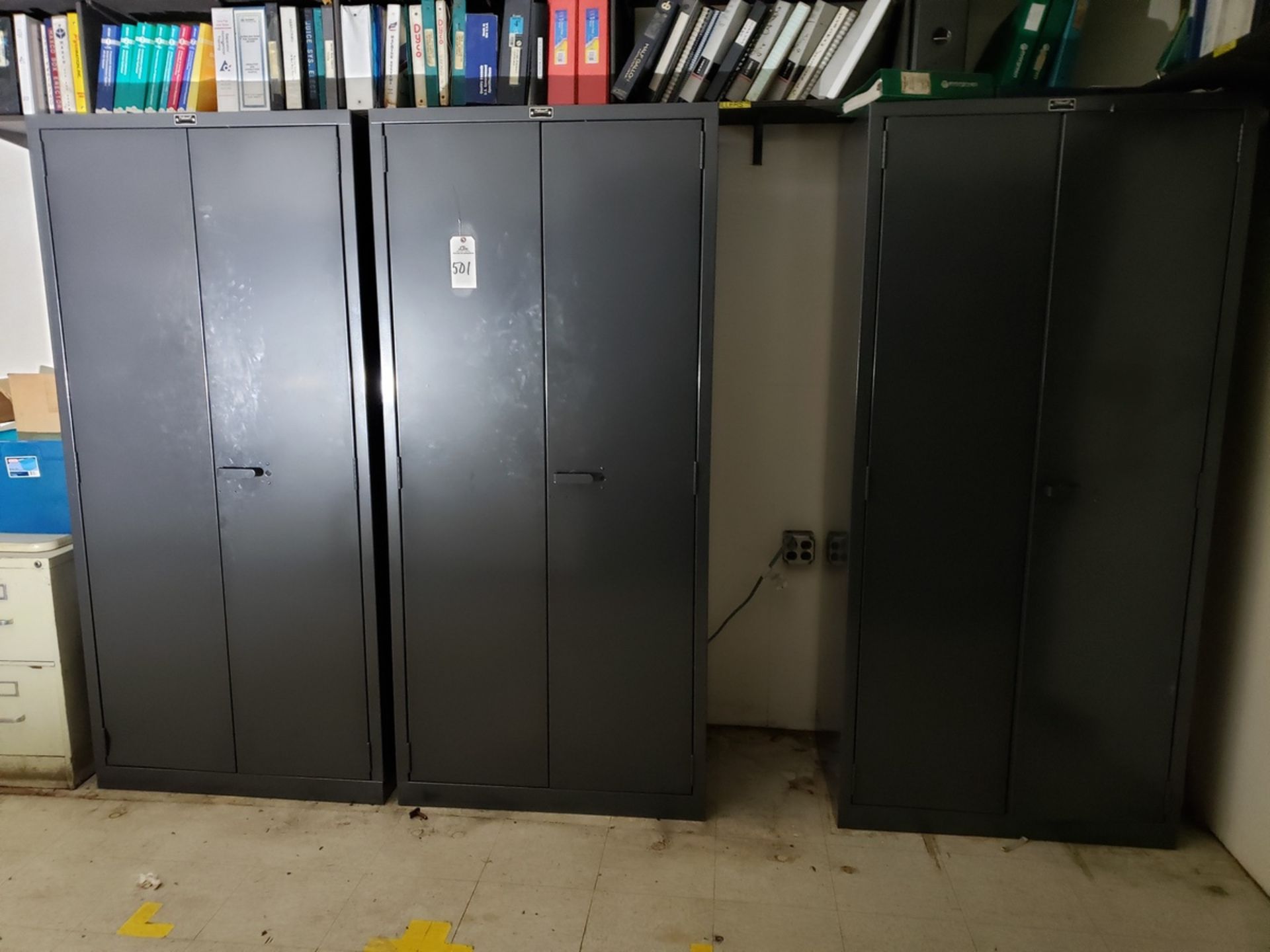 Lot of (3) Two Door Storage Cabinets | Rig Fee: $75