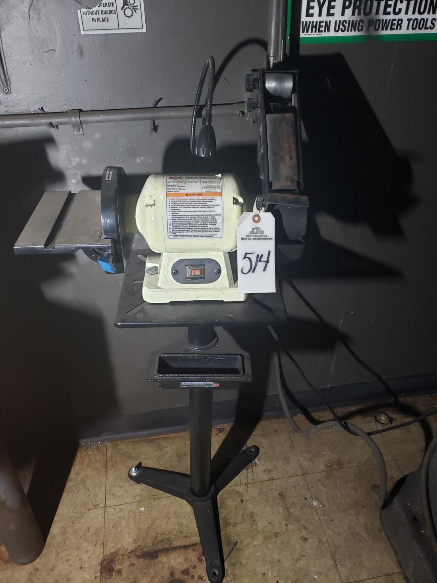 Shop Fox Benchtop Belt/Disc Sander, Model W1838 | Rig Fee: $100