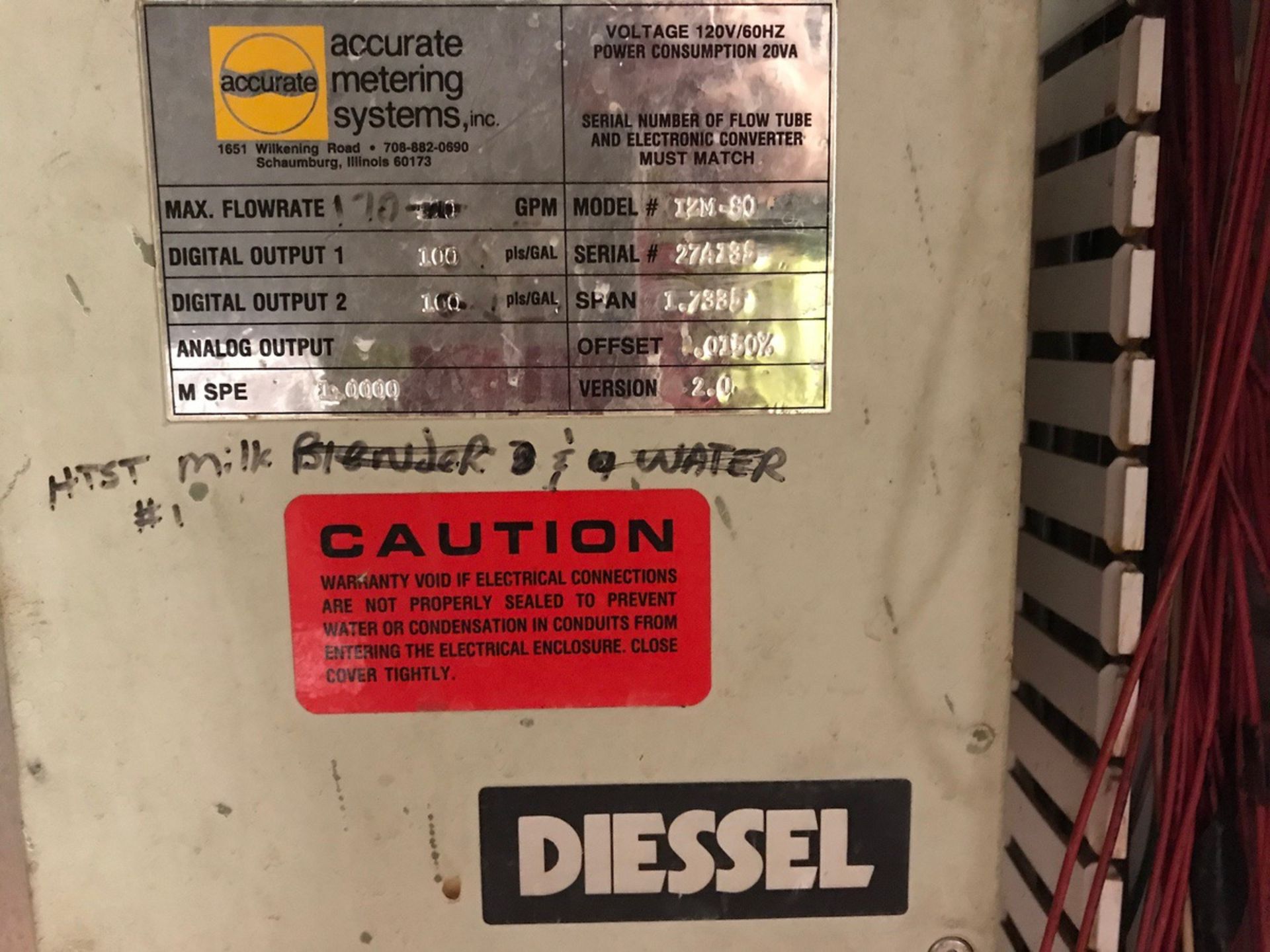 Cherry Burrell Flow Diversion Valves, HTST Panel, 3in, Diesel Flow Meter | Rig Fee: $275 - Image 3 of 4