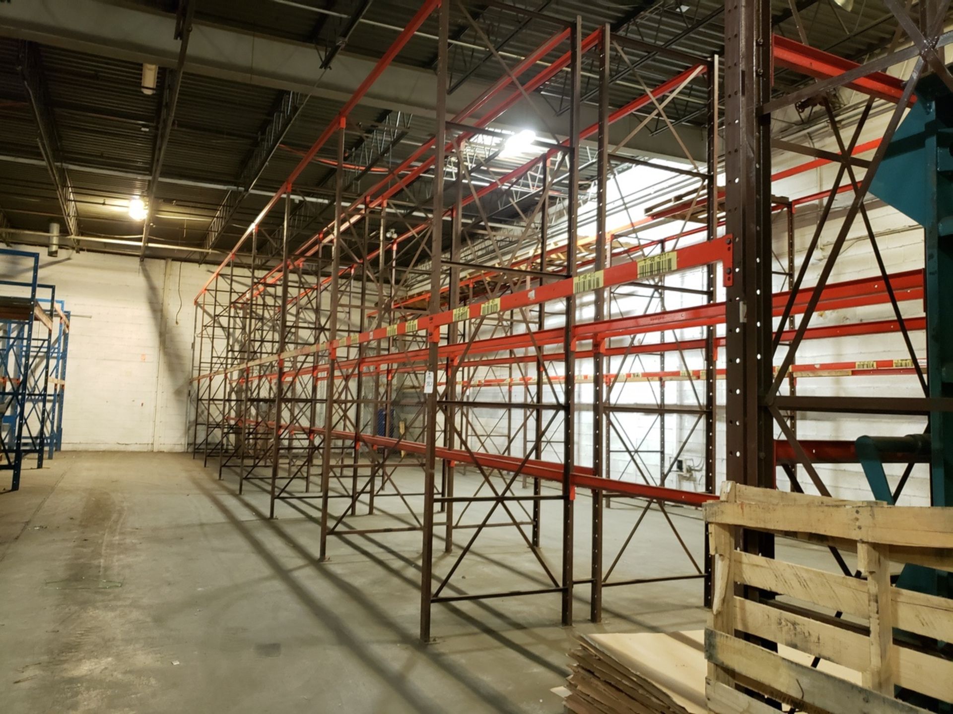 Lot of Pallet Racking, (20) 42" x 12' Uprights, (72) 8' Beams | Rig Fee: $2000