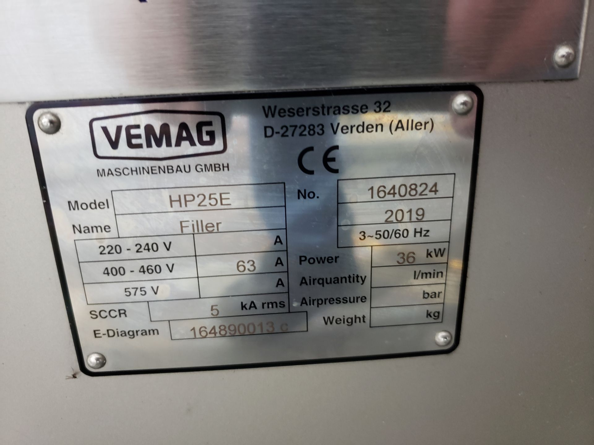 2019 Like New Vemag HP25E Vacuum Filler with 250KG Buggy Lift, Parts - Subj to Bulk | Rig Fee: $850 - Image 2 of 9