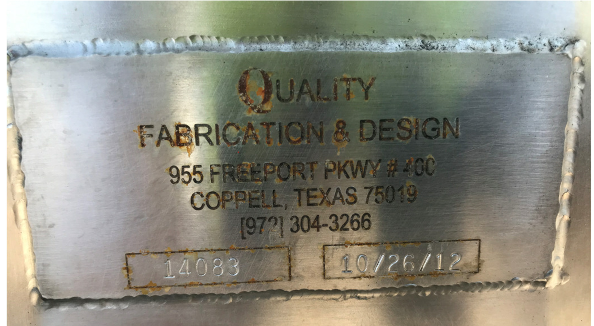2012 Quality Fabrication Stainless Steel Seasoning Drum, S/N: 14083 | Seller to Load - Image 2 of 2